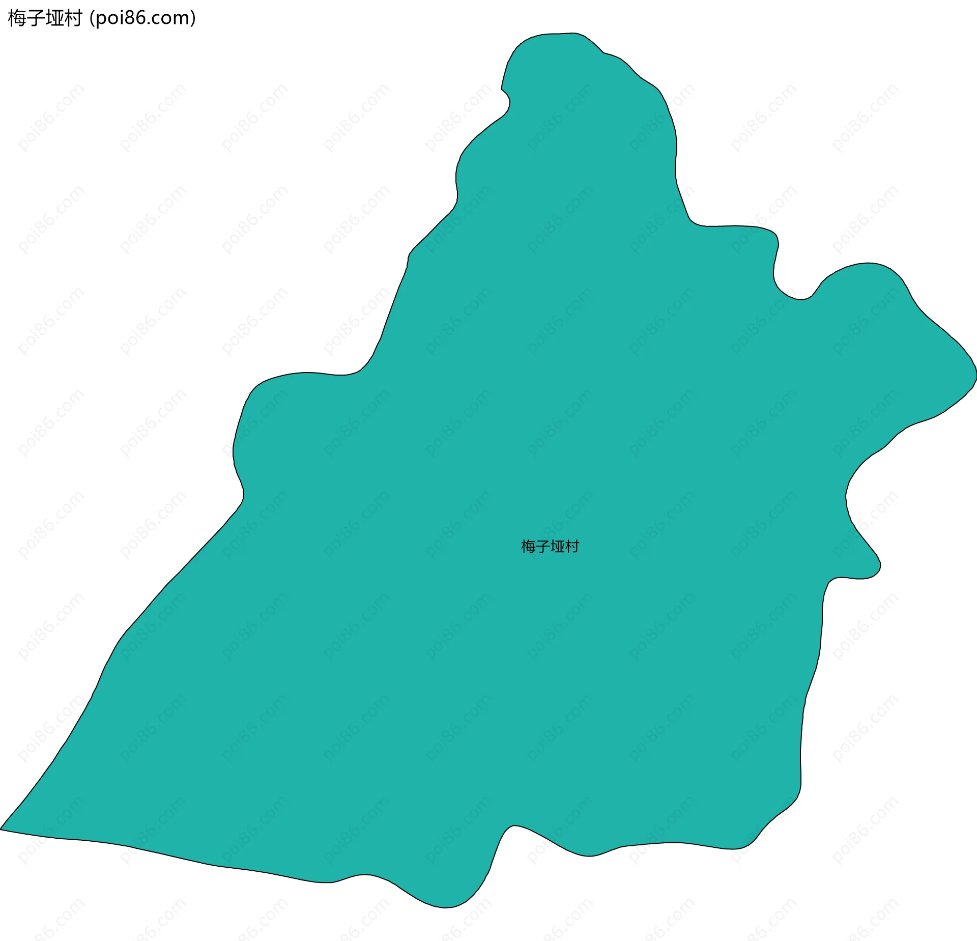 梅子垭村边界地图