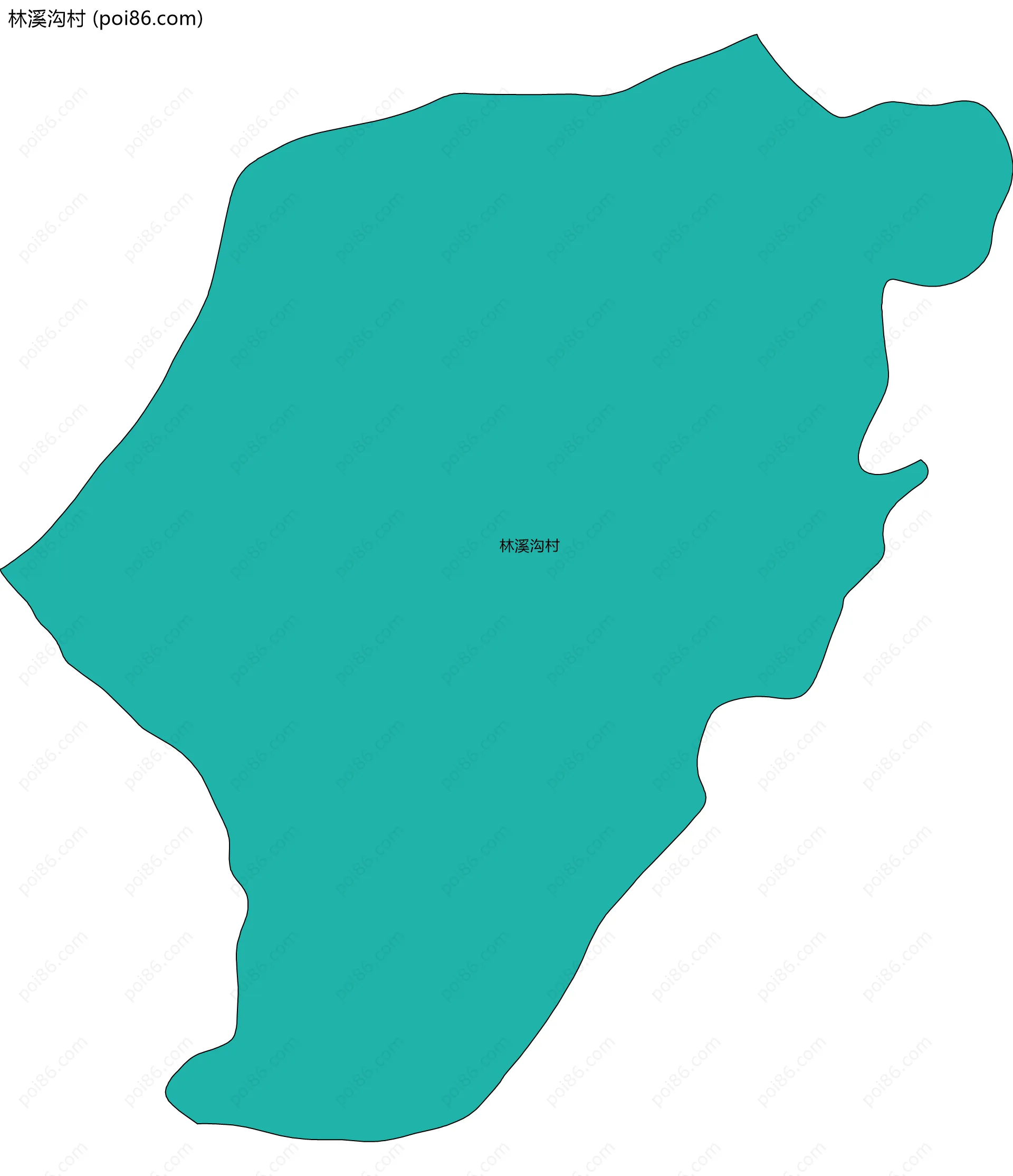 林溪沟村边界地图