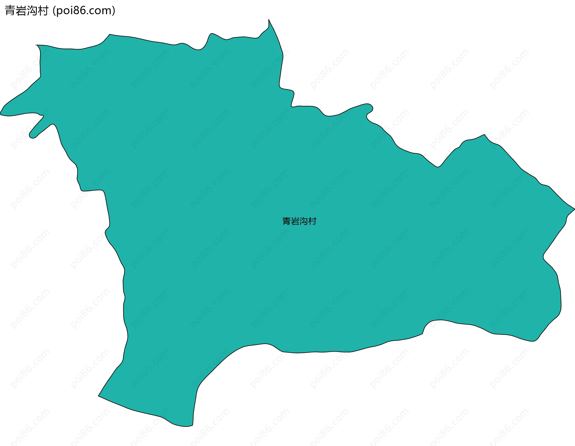 青岩沟村边界地图