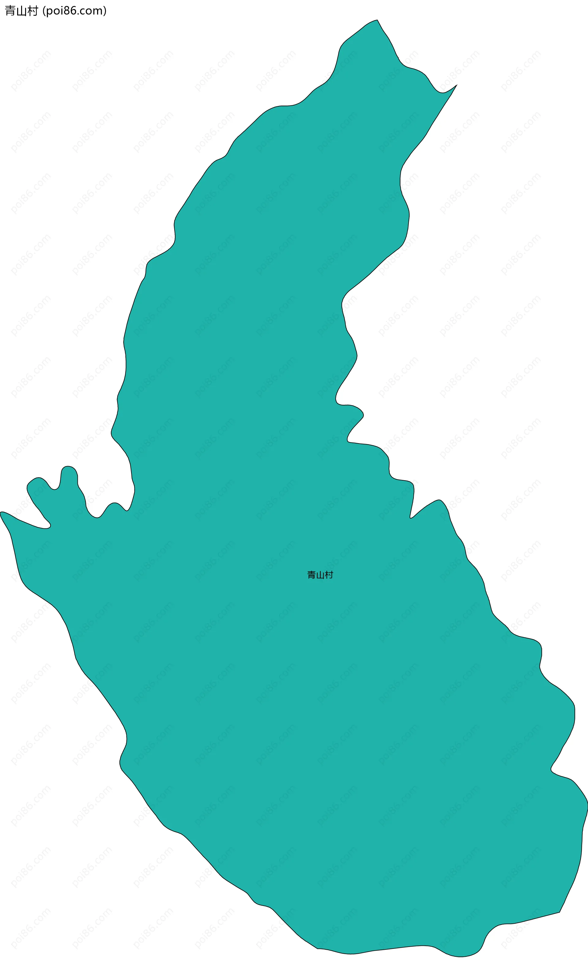 青山村边界地图