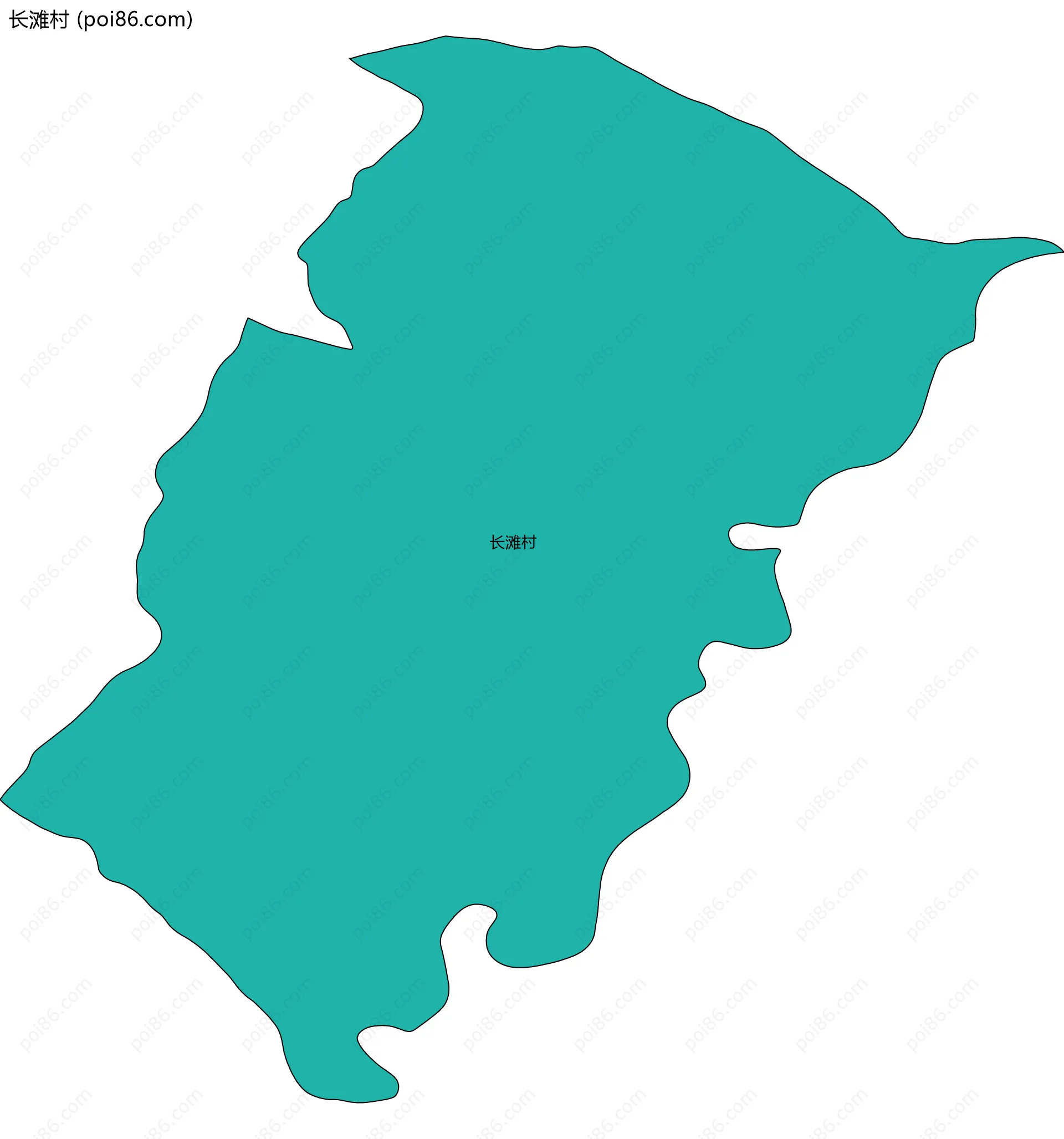 长滩村边界地图