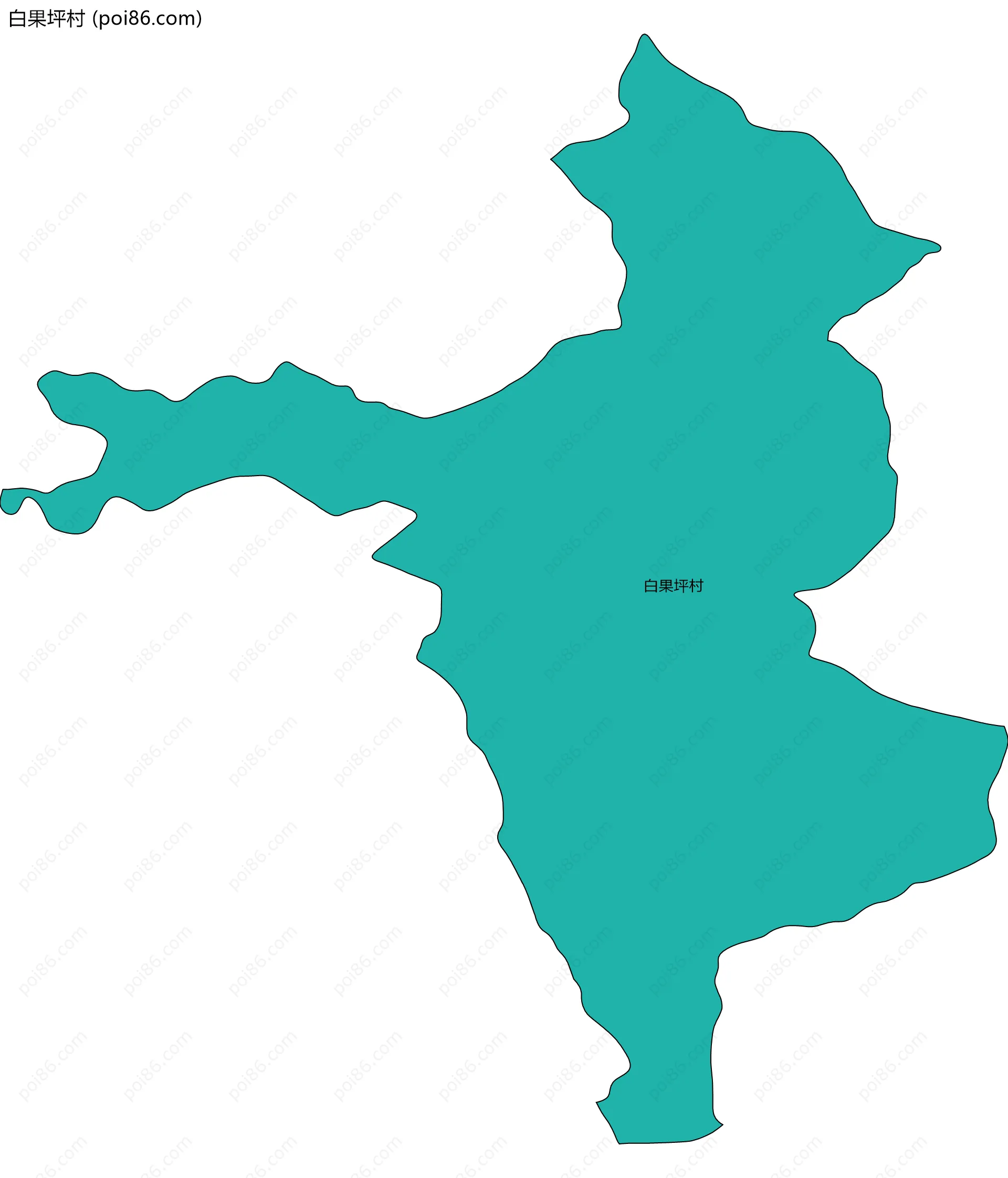 白果坪村边界地图