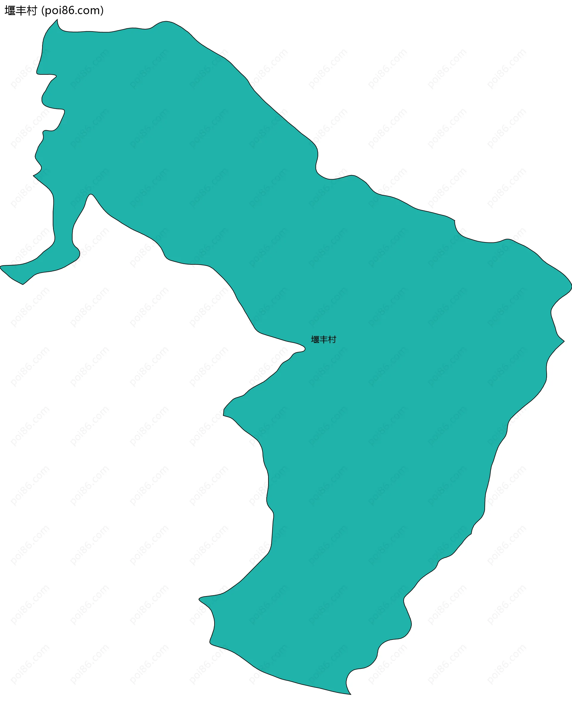 堰丰村边界地图