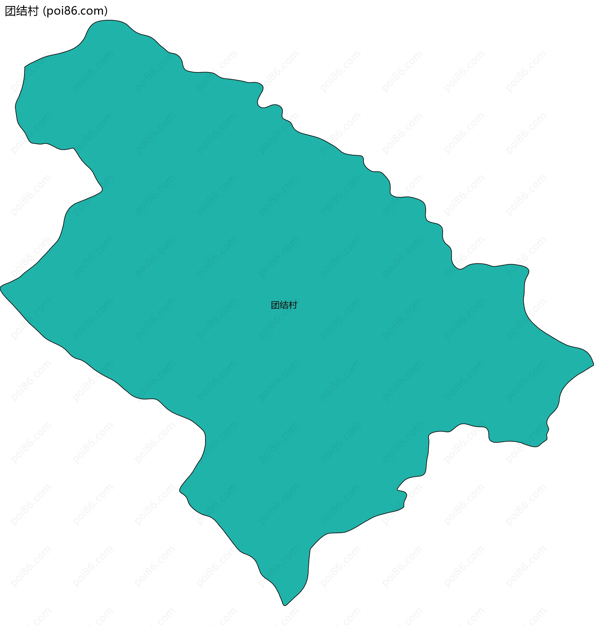 团结村边界地图