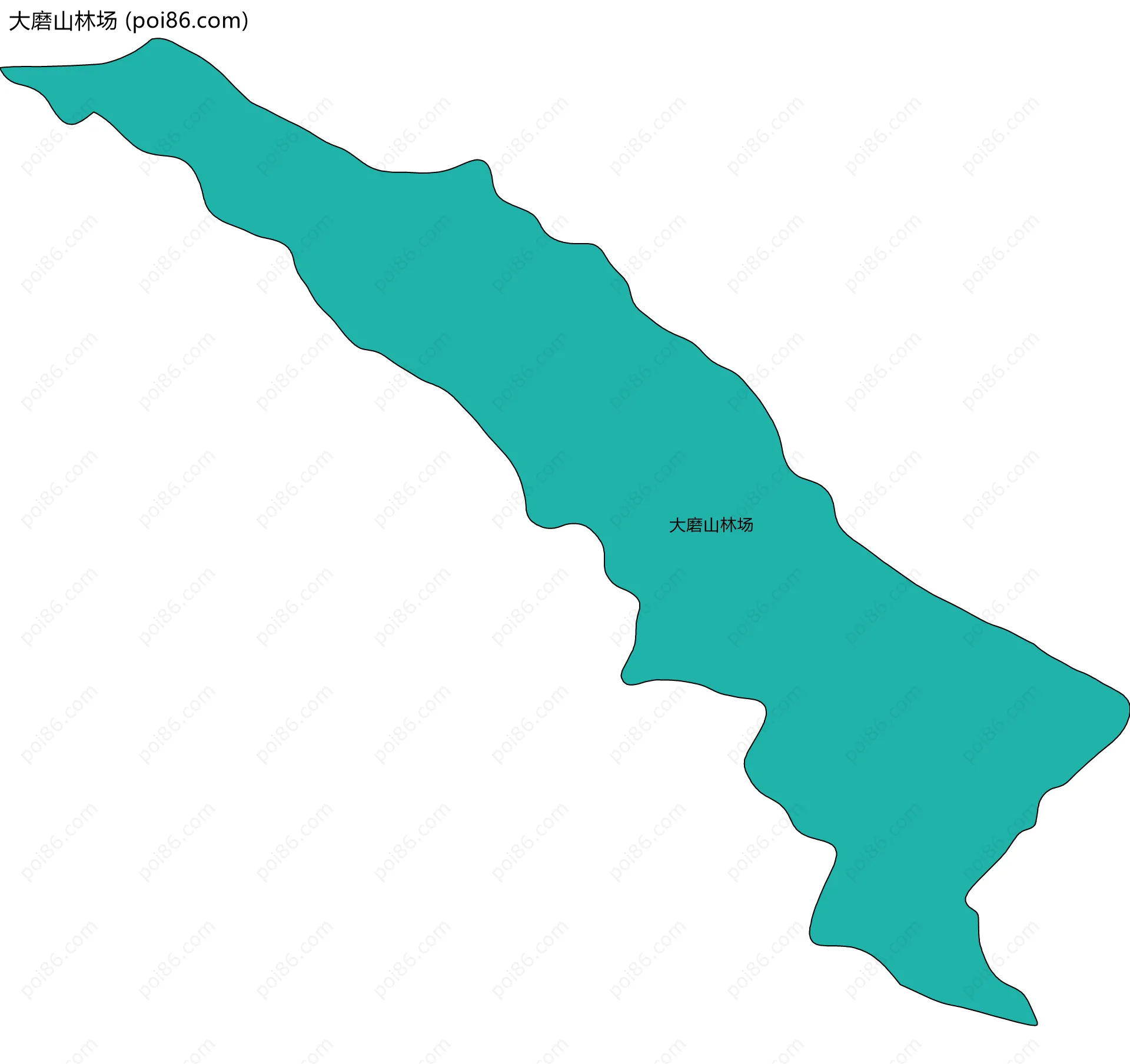 大磨山林场边界地图
