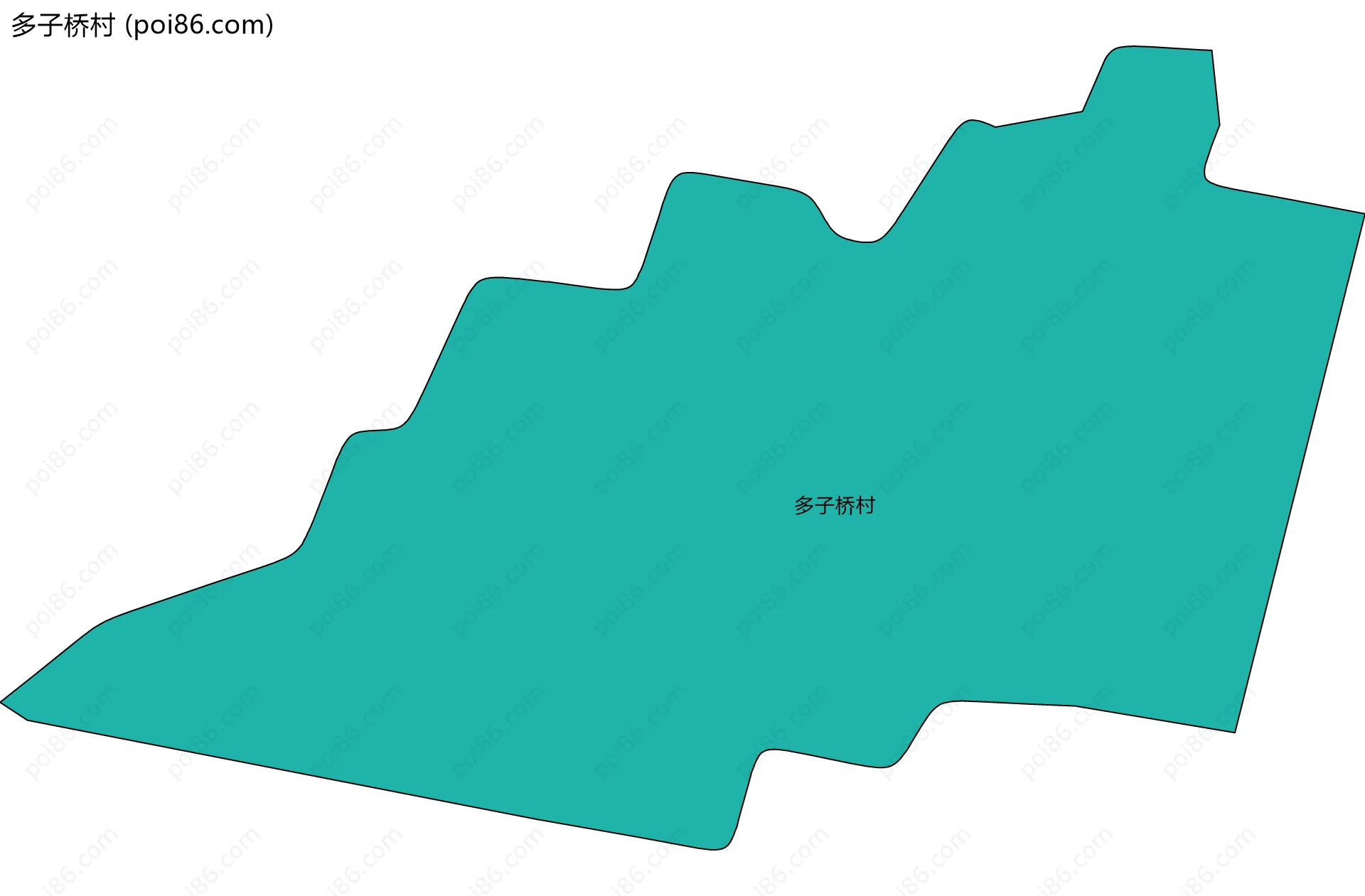 多子桥村边界地图