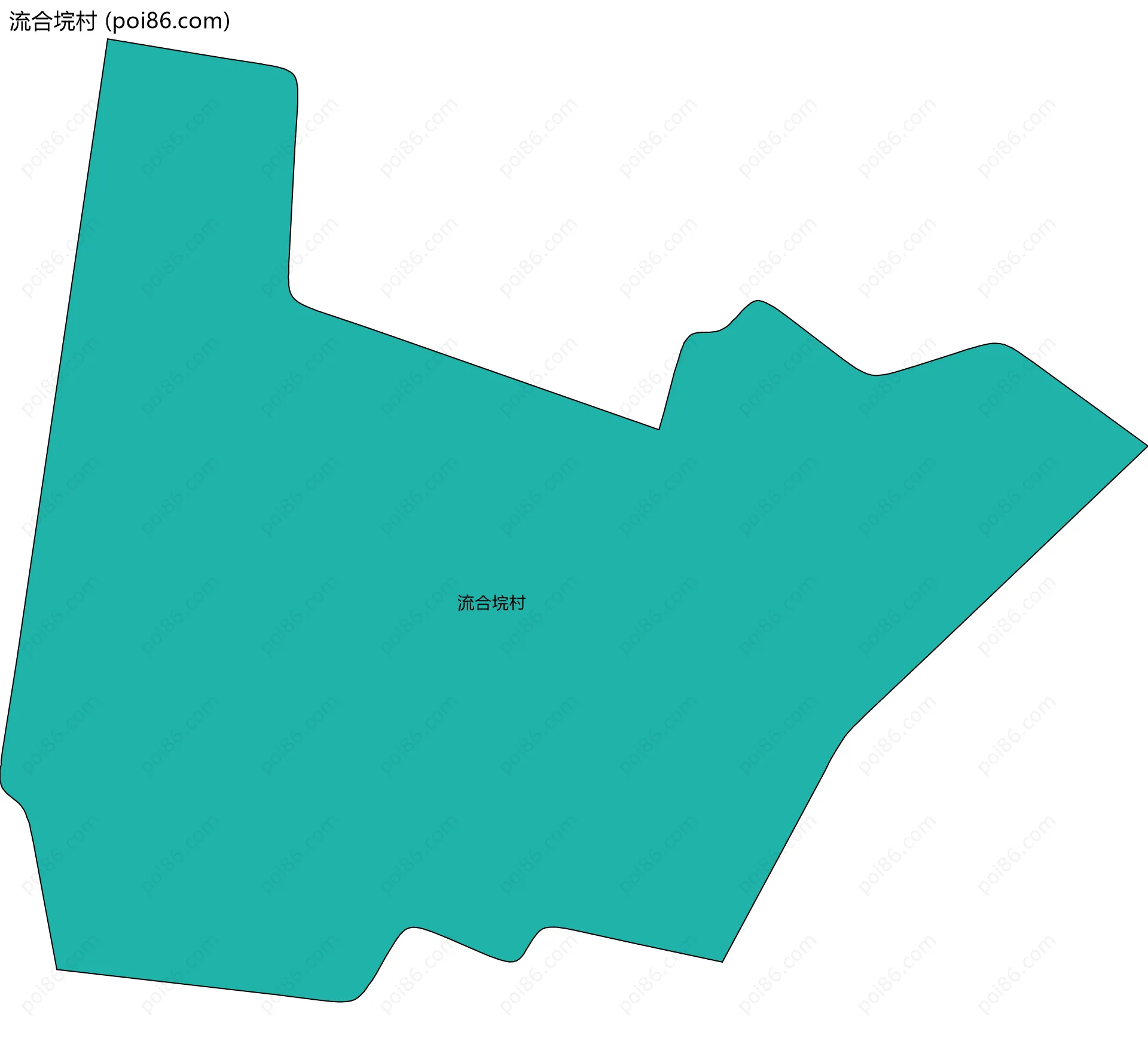 流合垸村边界地图