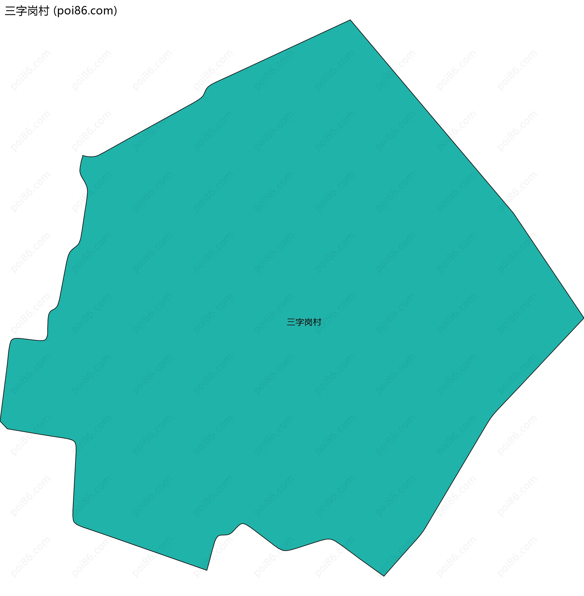 三字岗村边界地图