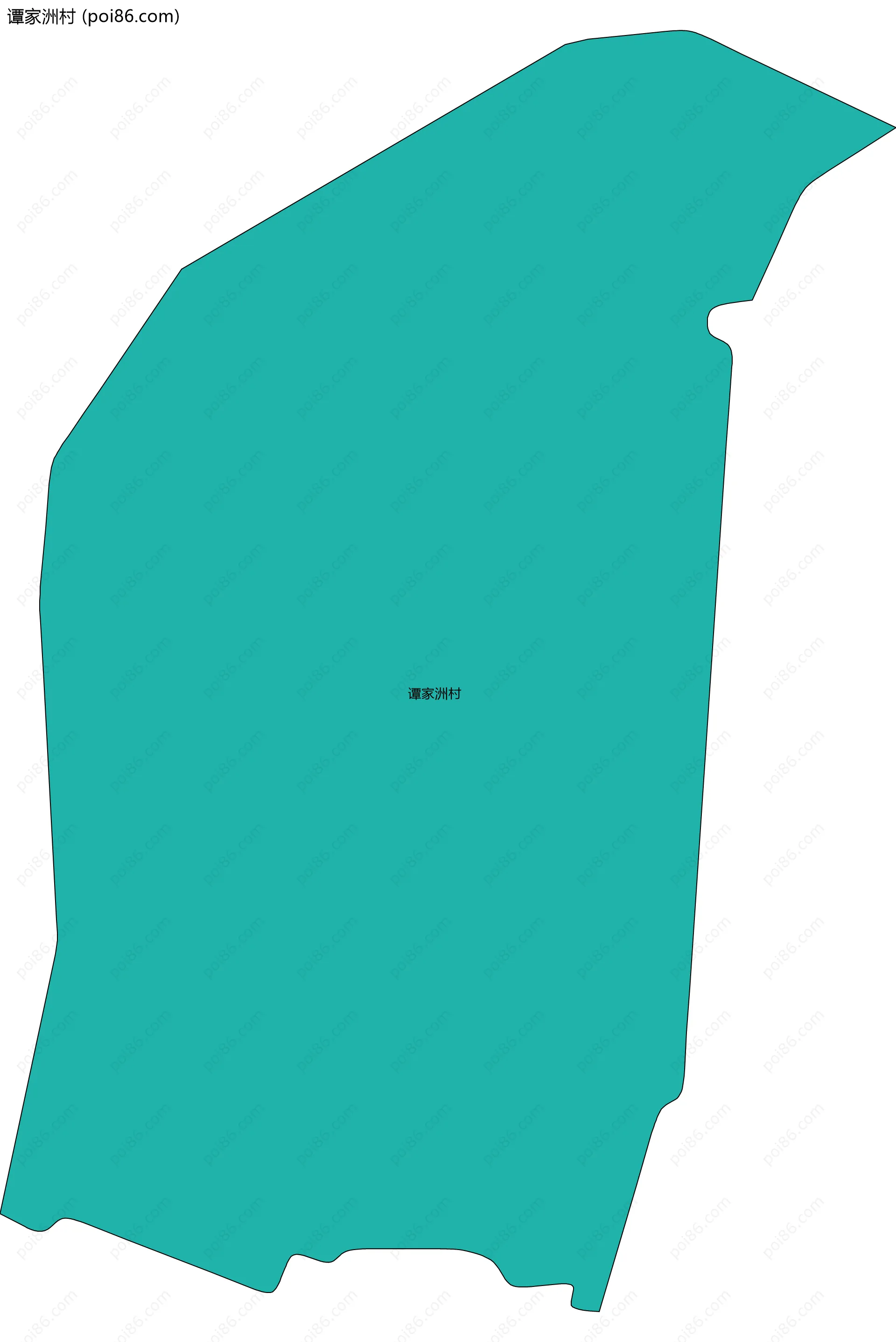 谭家洲村边界地图