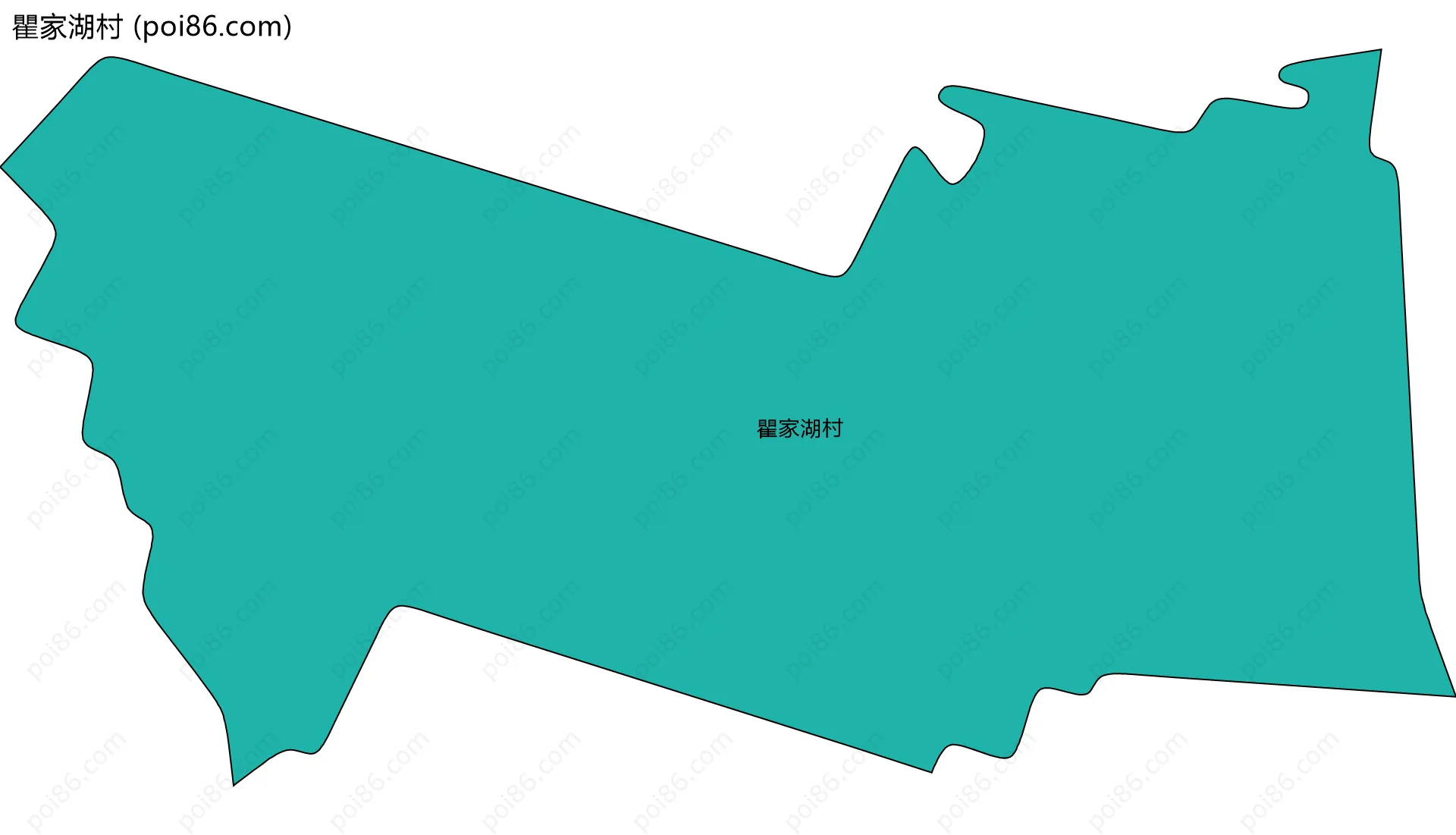 瞿家湖村边界地图