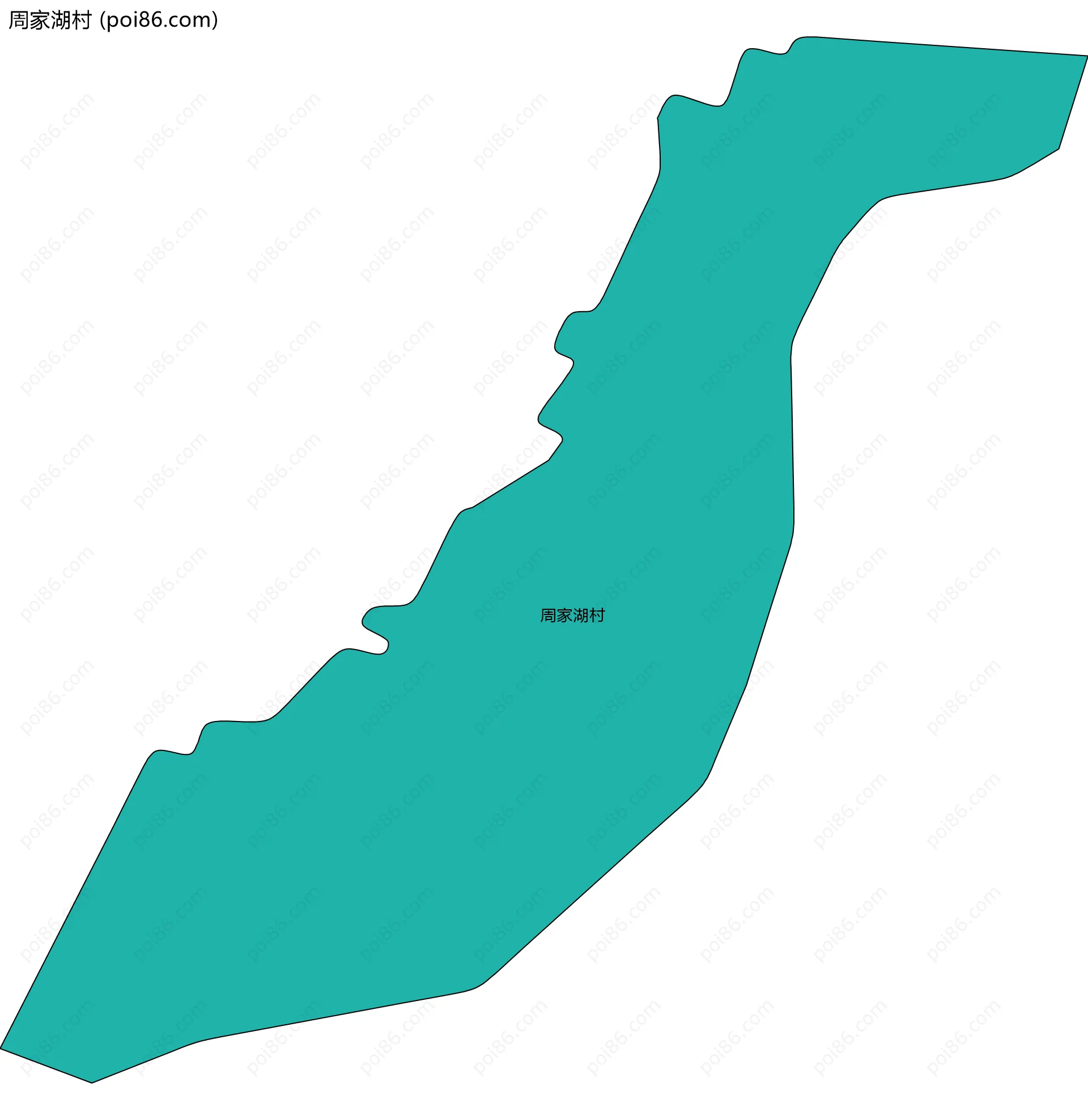 周家湖村边界地图