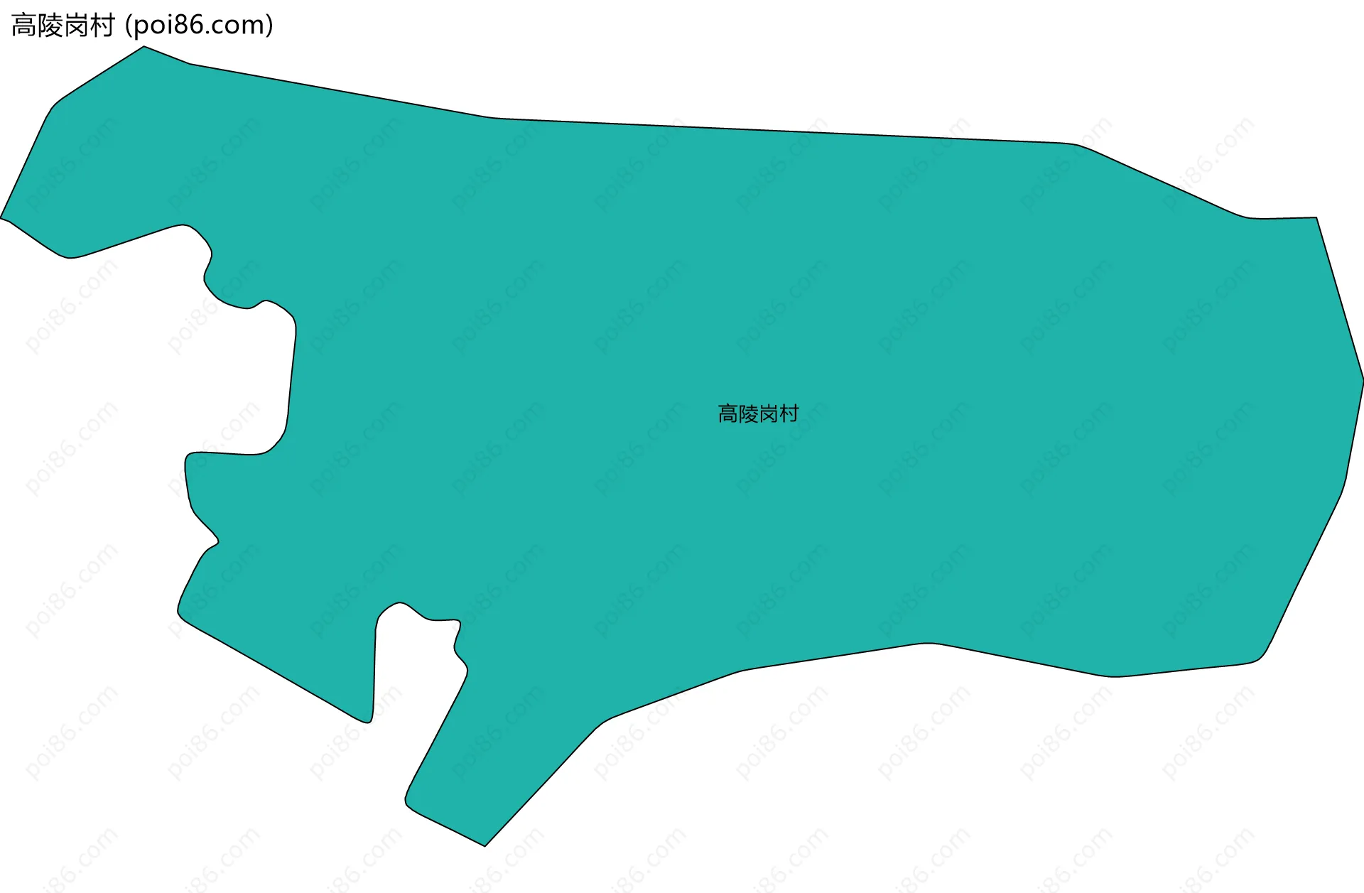 高陵岗村边界地图