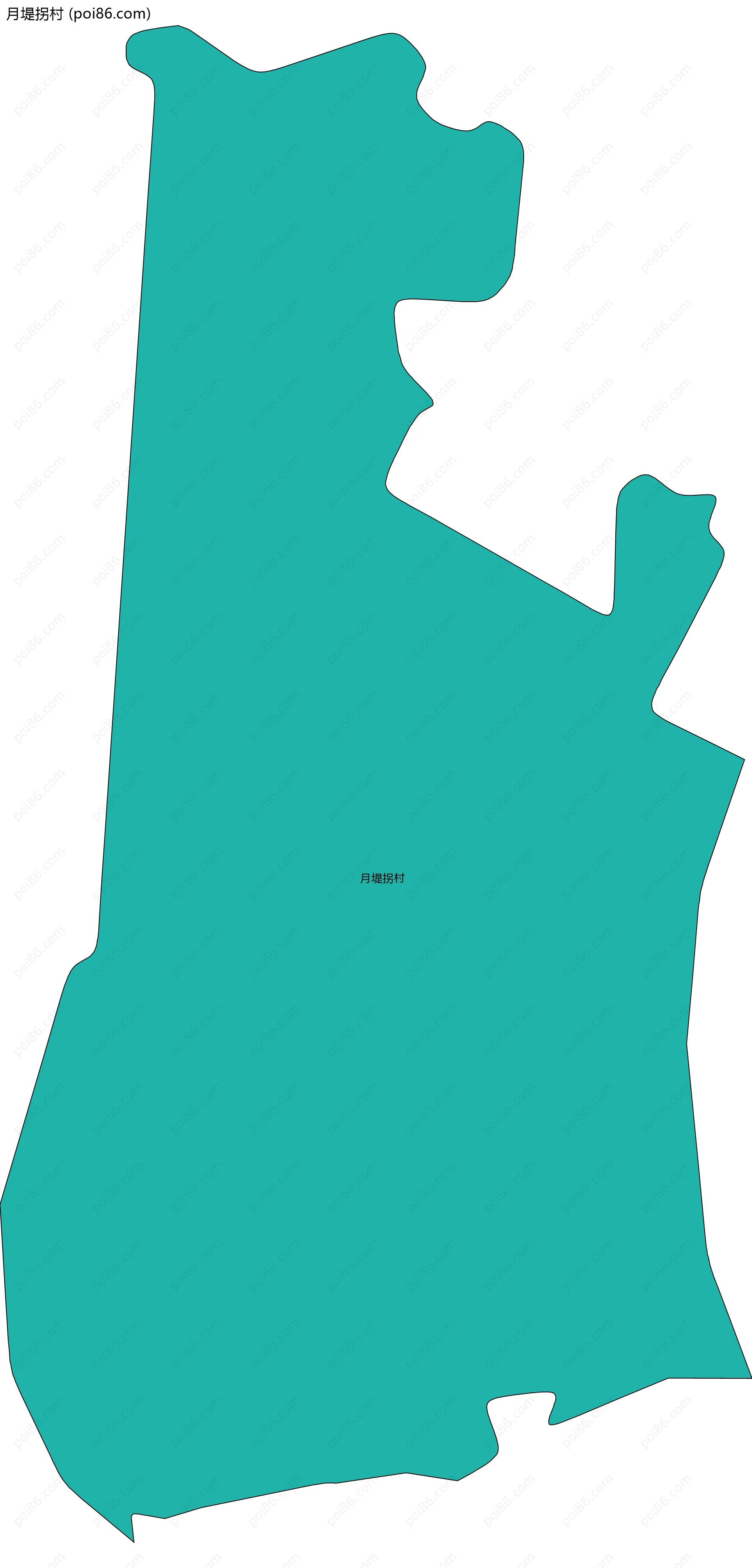 月堤拐村边界地图