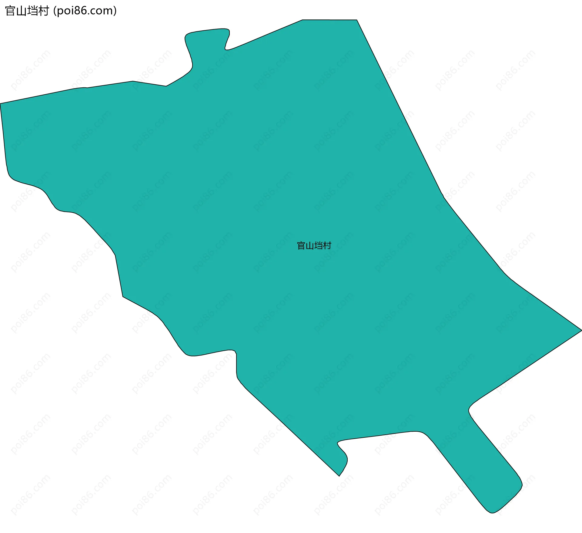 官山垱村边界地图