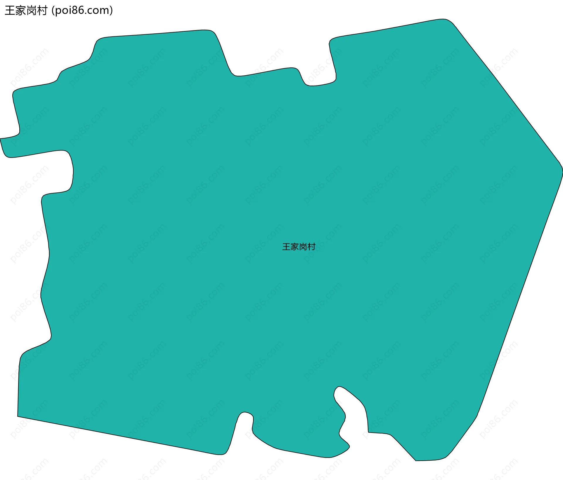 王家岗村边界地图