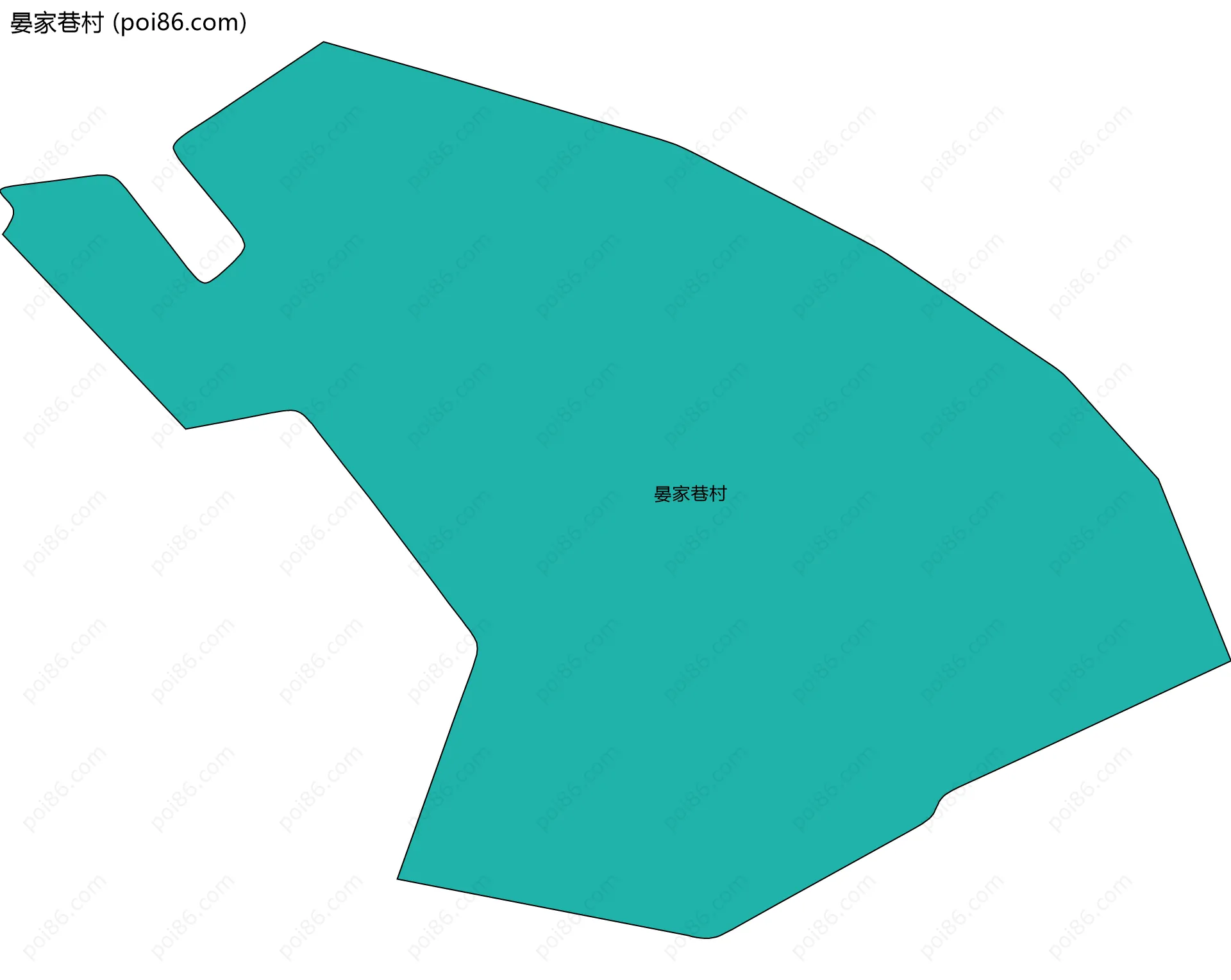 晏家巷村边界地图