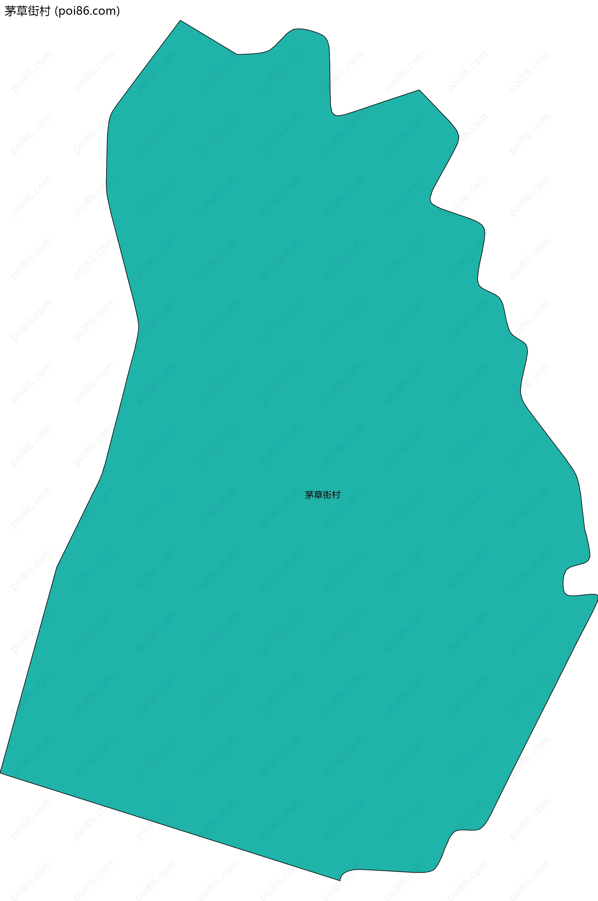 茅草街村边界地图