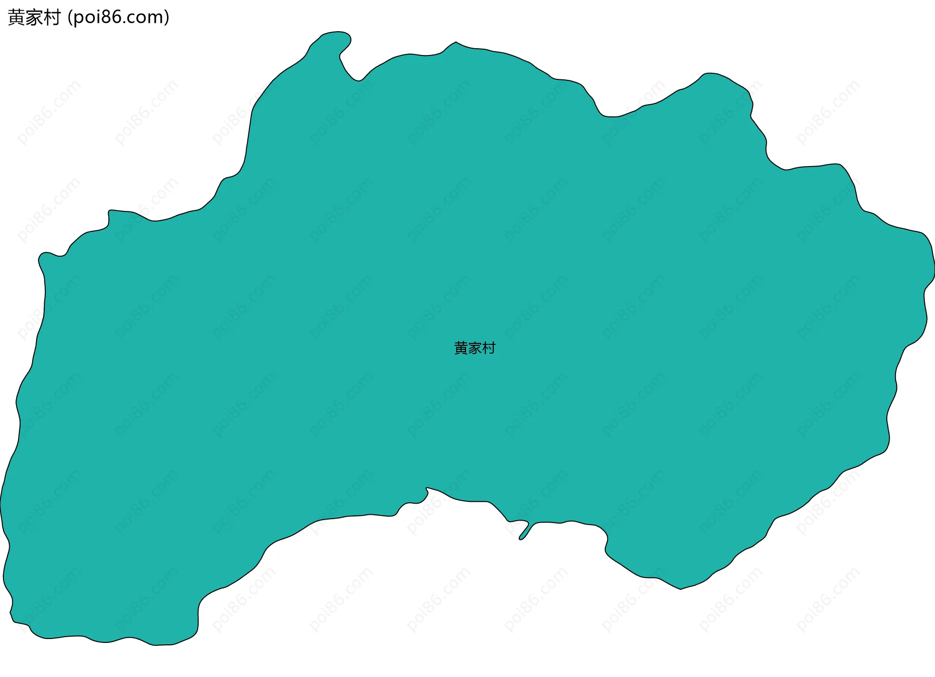 黄家村边界地图