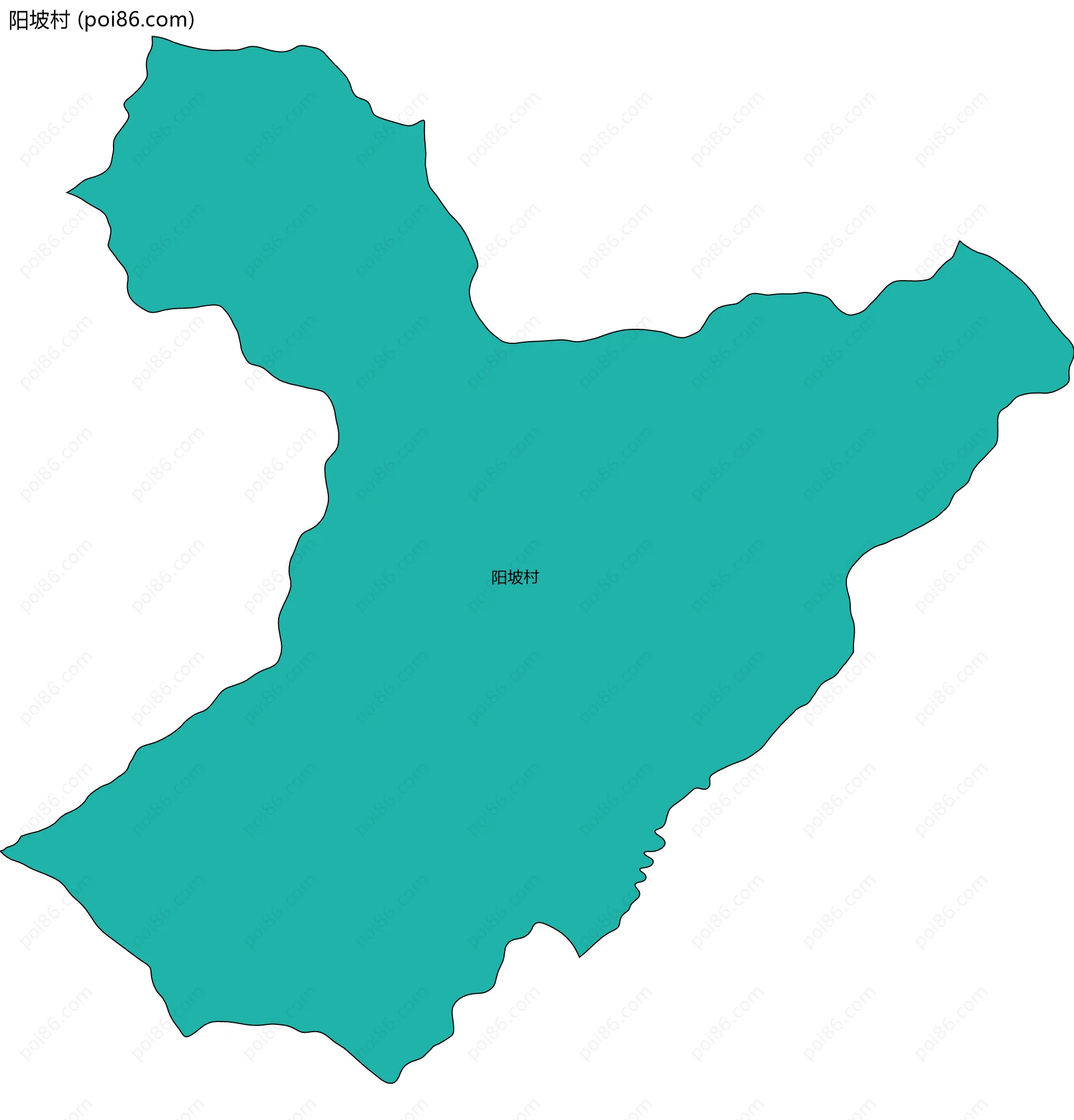阳坡村边界地图