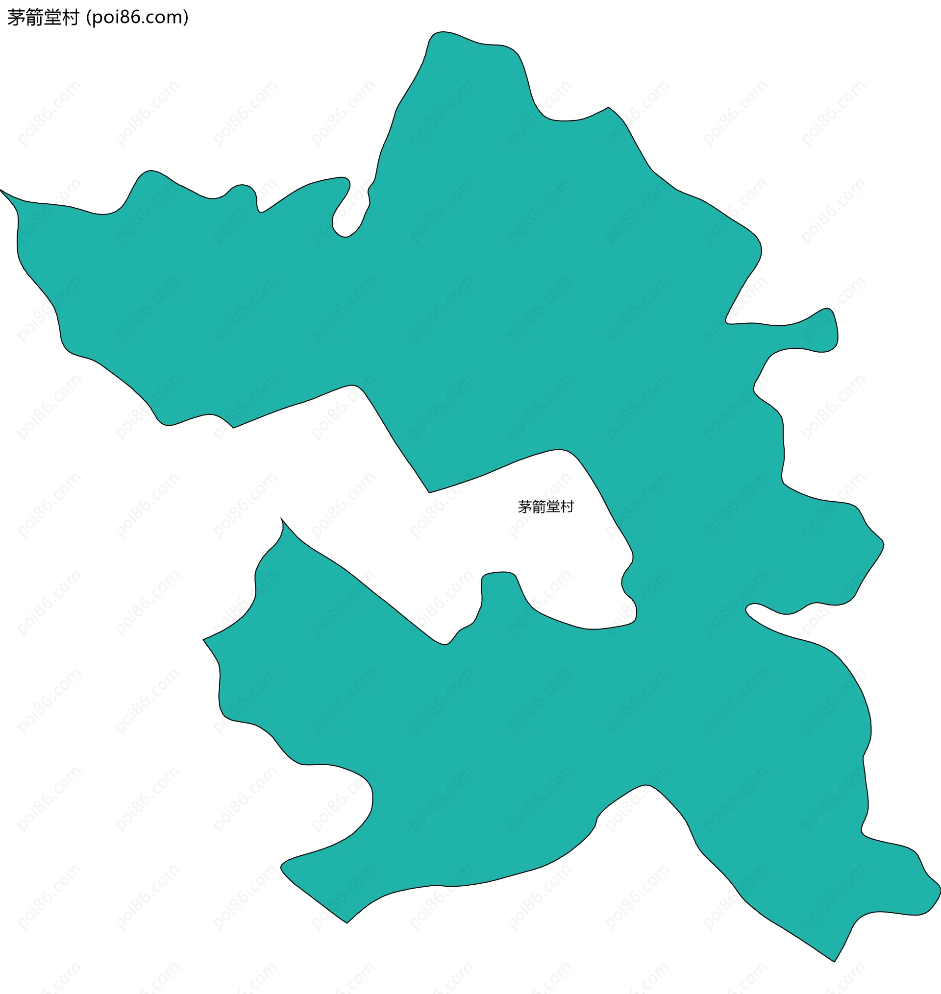 茅箭堂村边界地图