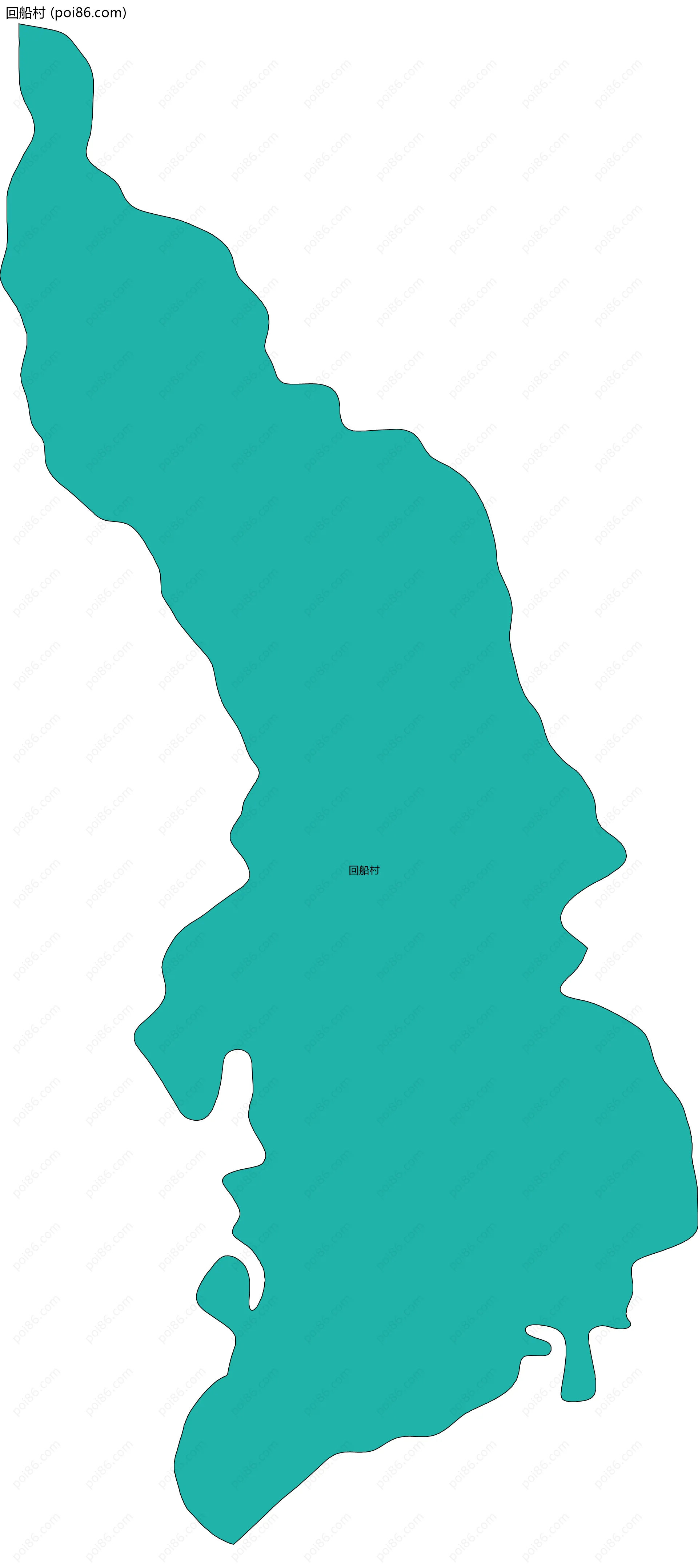 回船村边界地图