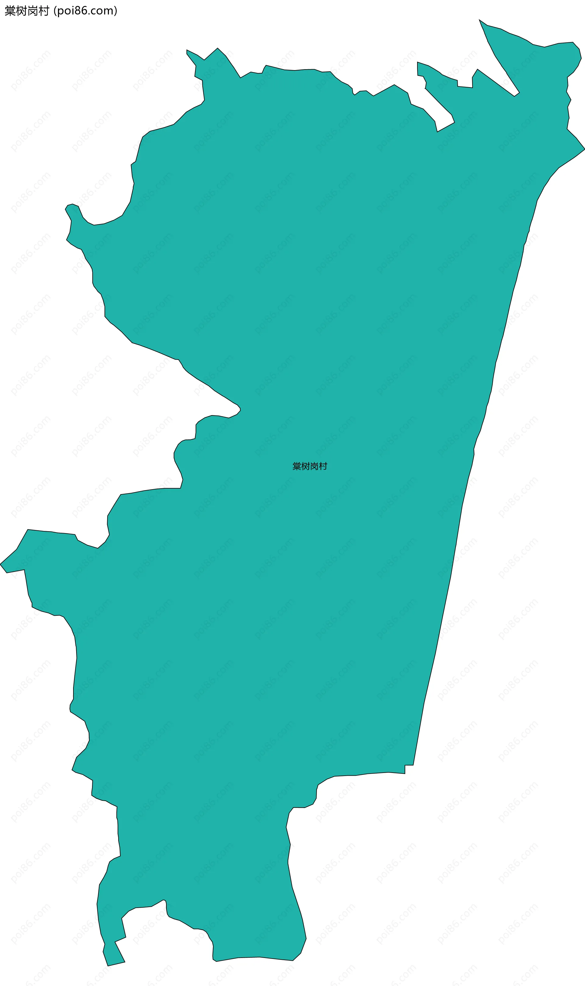 棠树岗村边界地图