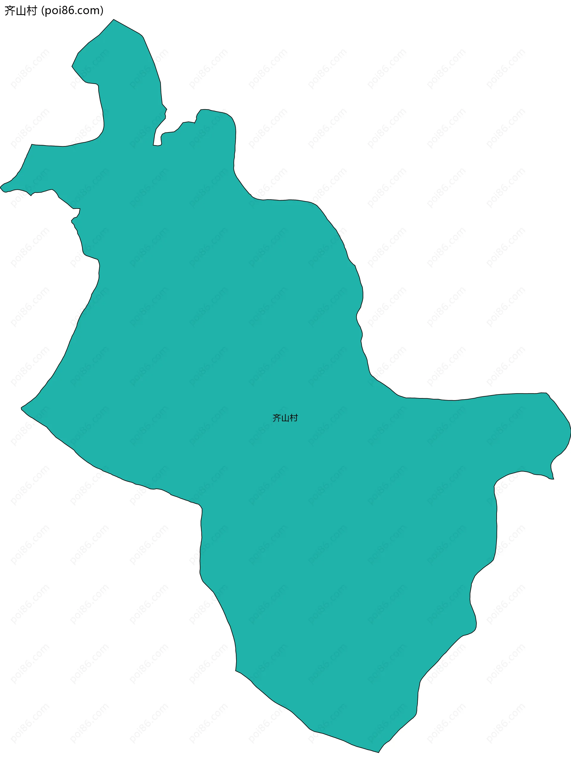 齐山村边界地图