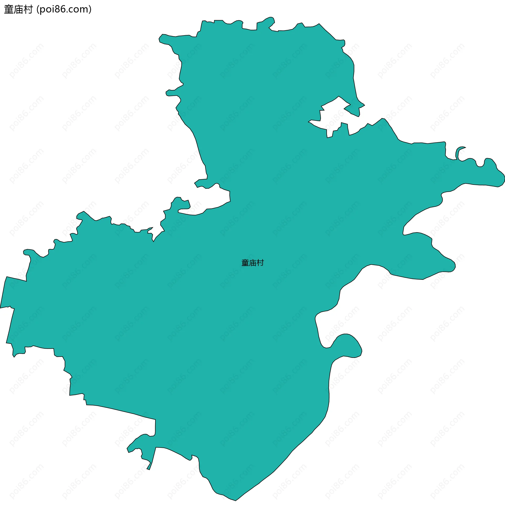 童庙村边界地图