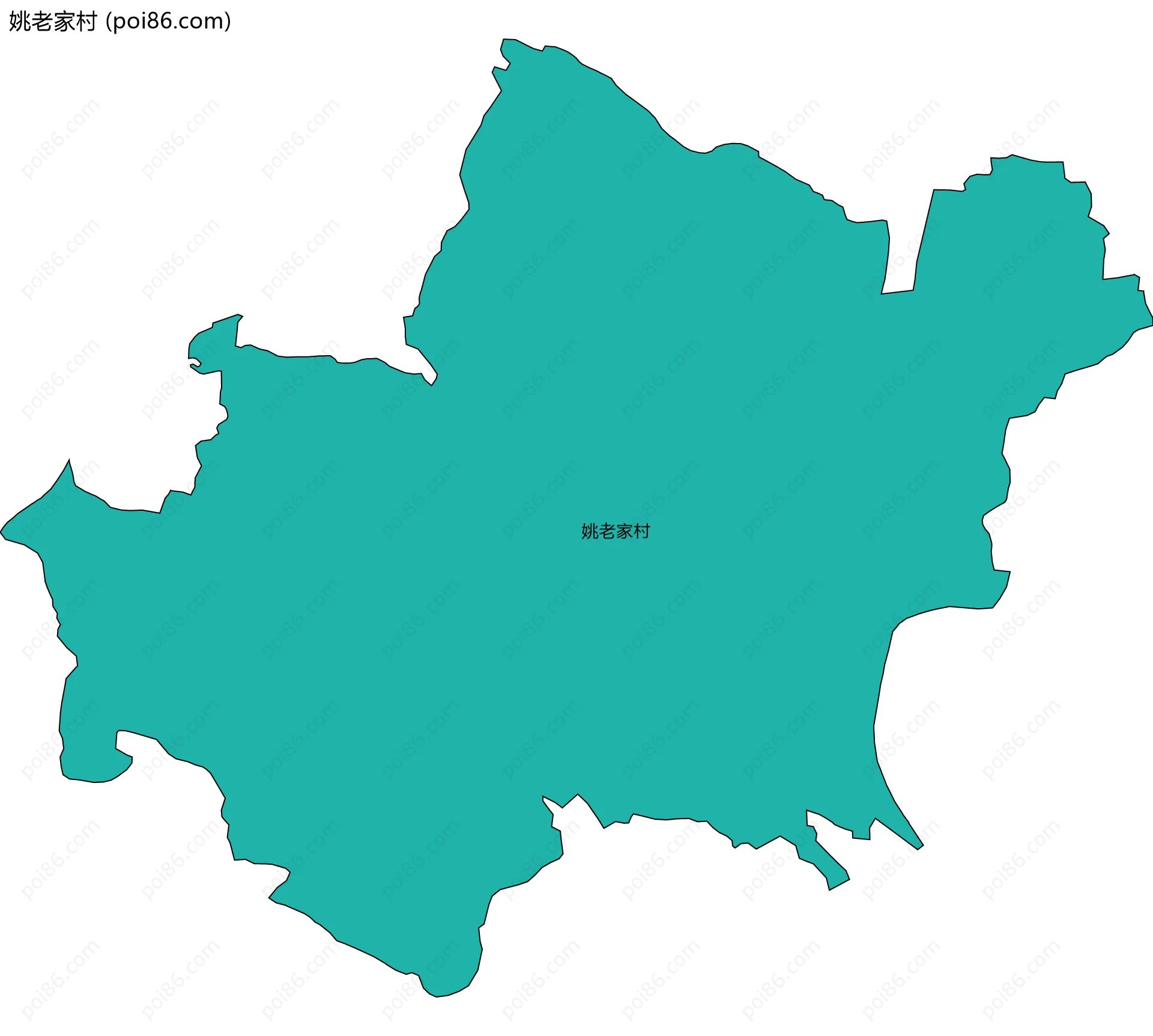 姚老家村边界地图