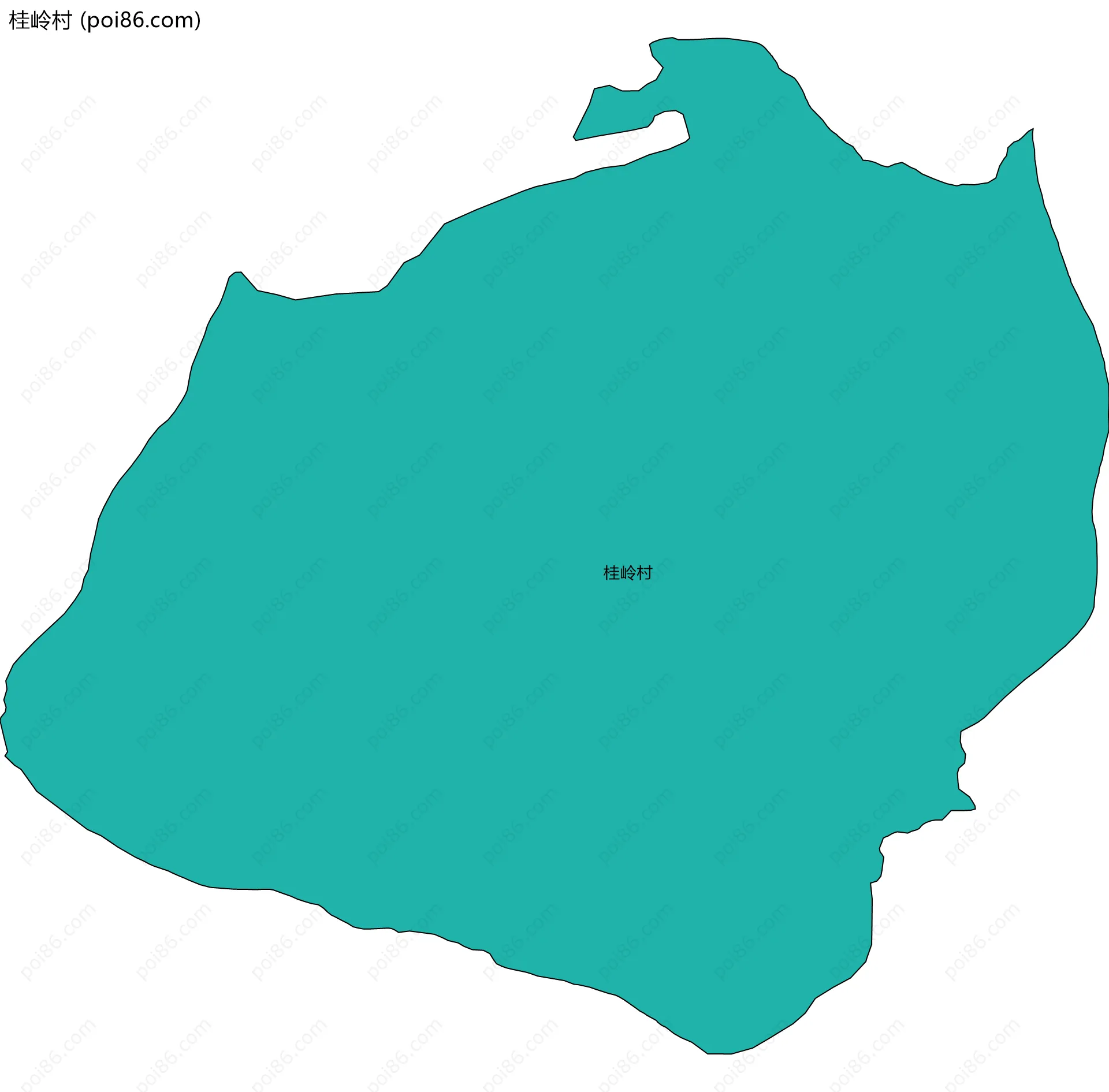 桂岭村边界地图