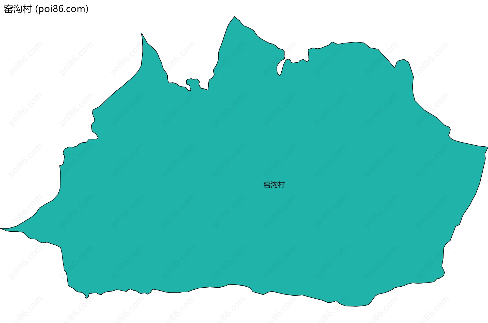 窑沟村边界地图