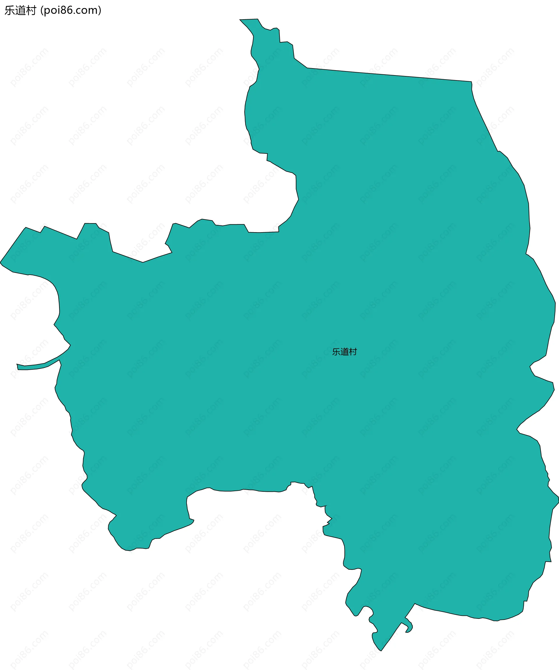 乐道村边界地图