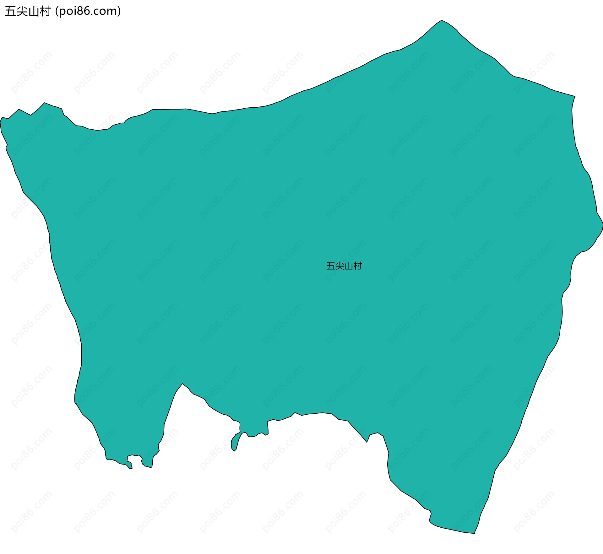 五尖山村边界地图