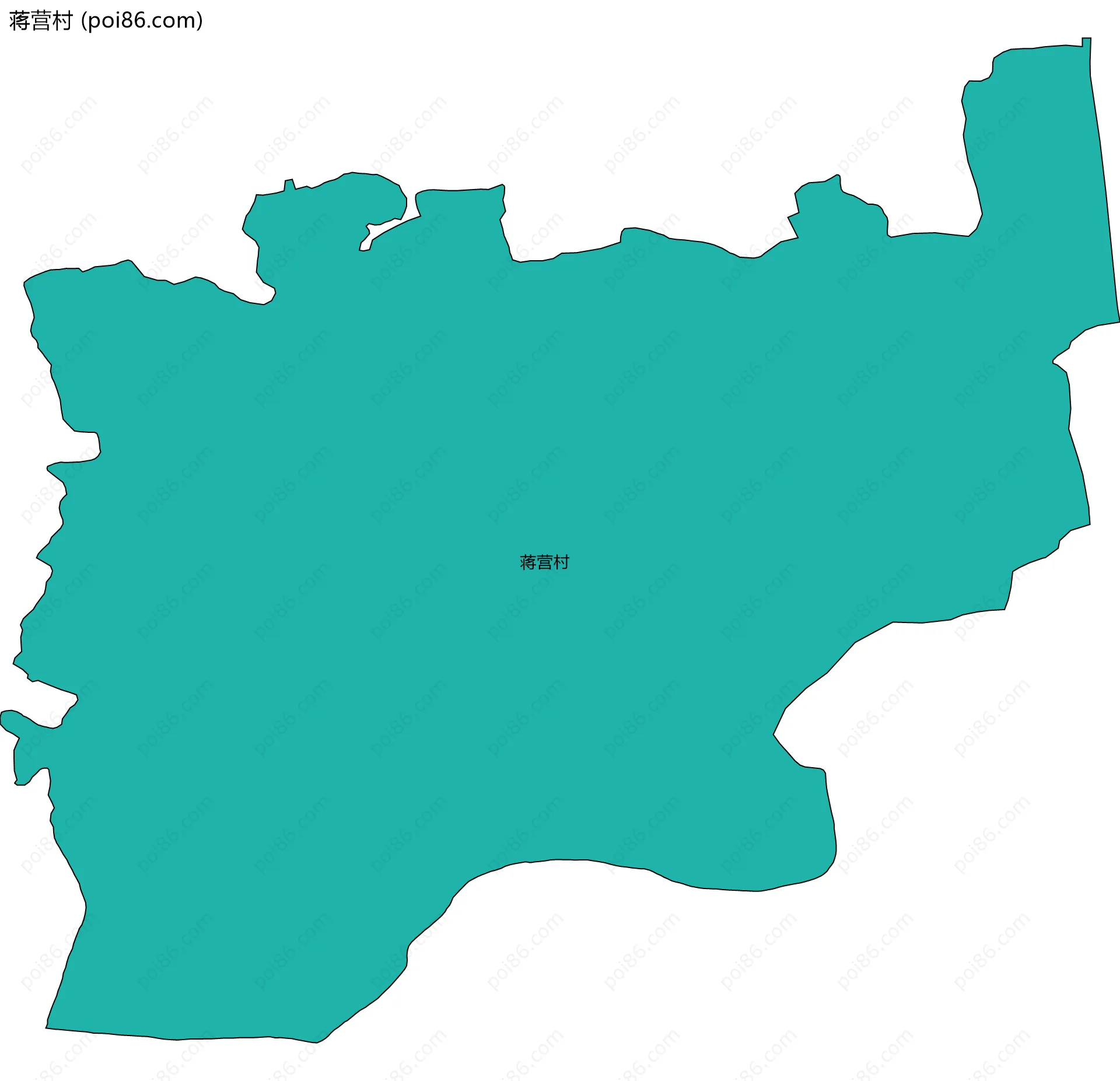 蒋营村边界地图