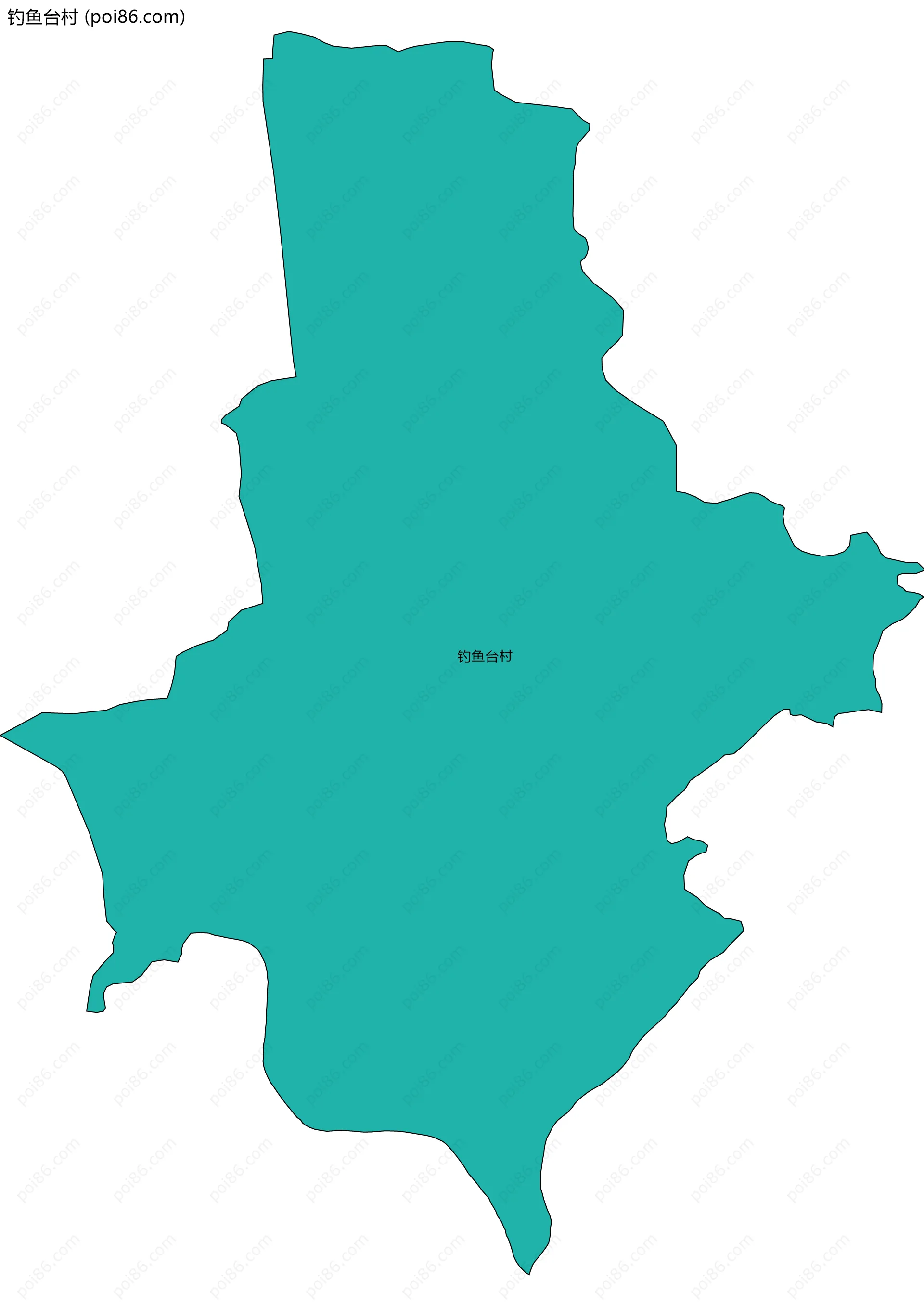 钓鱼台村边界地图