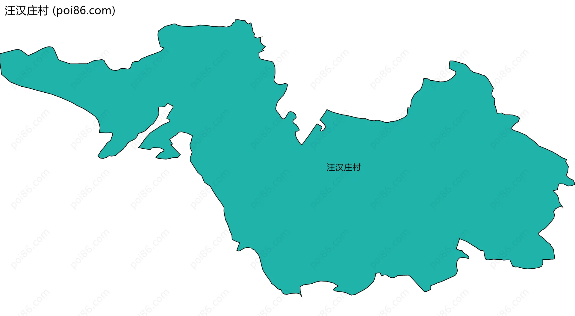 汪汉庄村边界地图