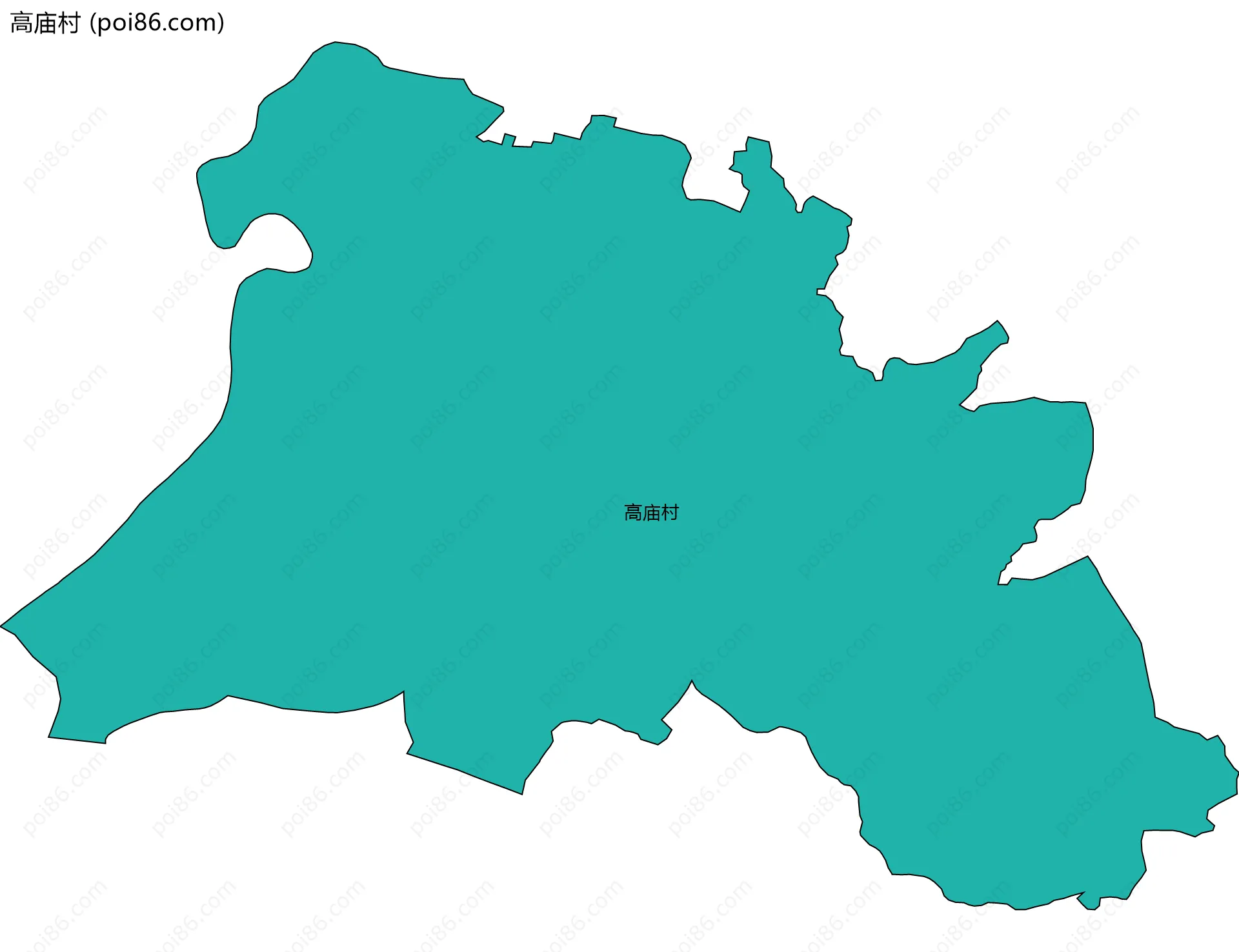 高庙村边界地图