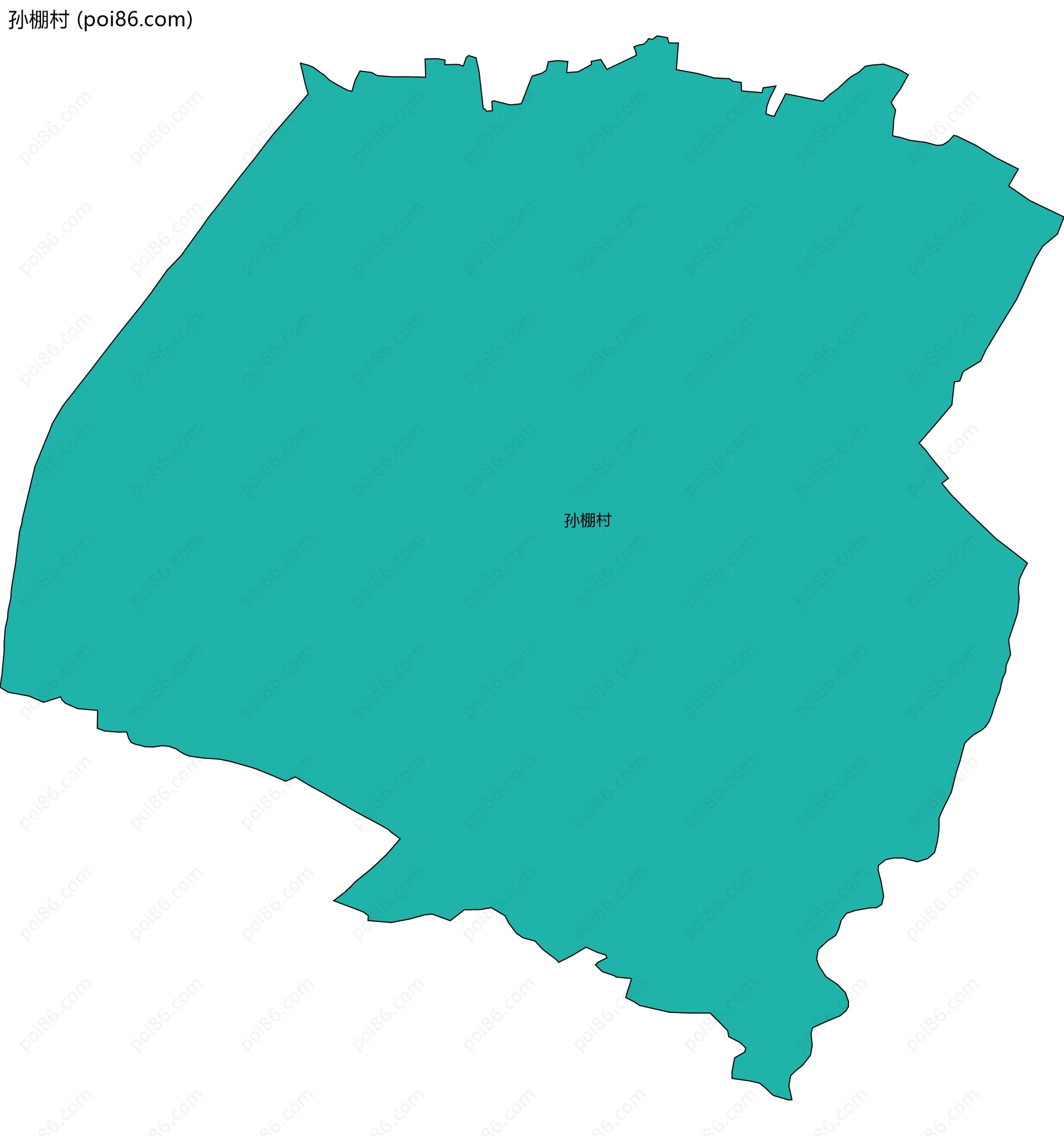 孙棚村边界地图