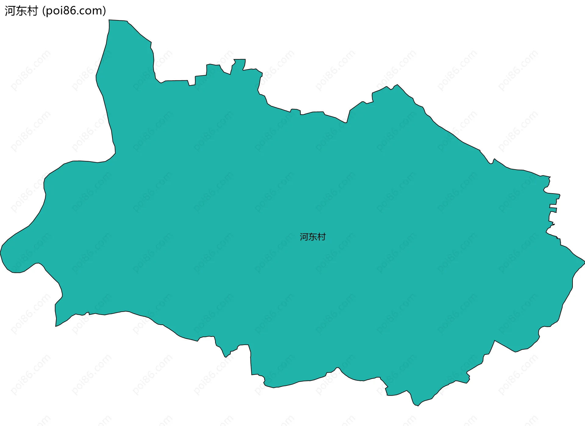 河东村边界地图