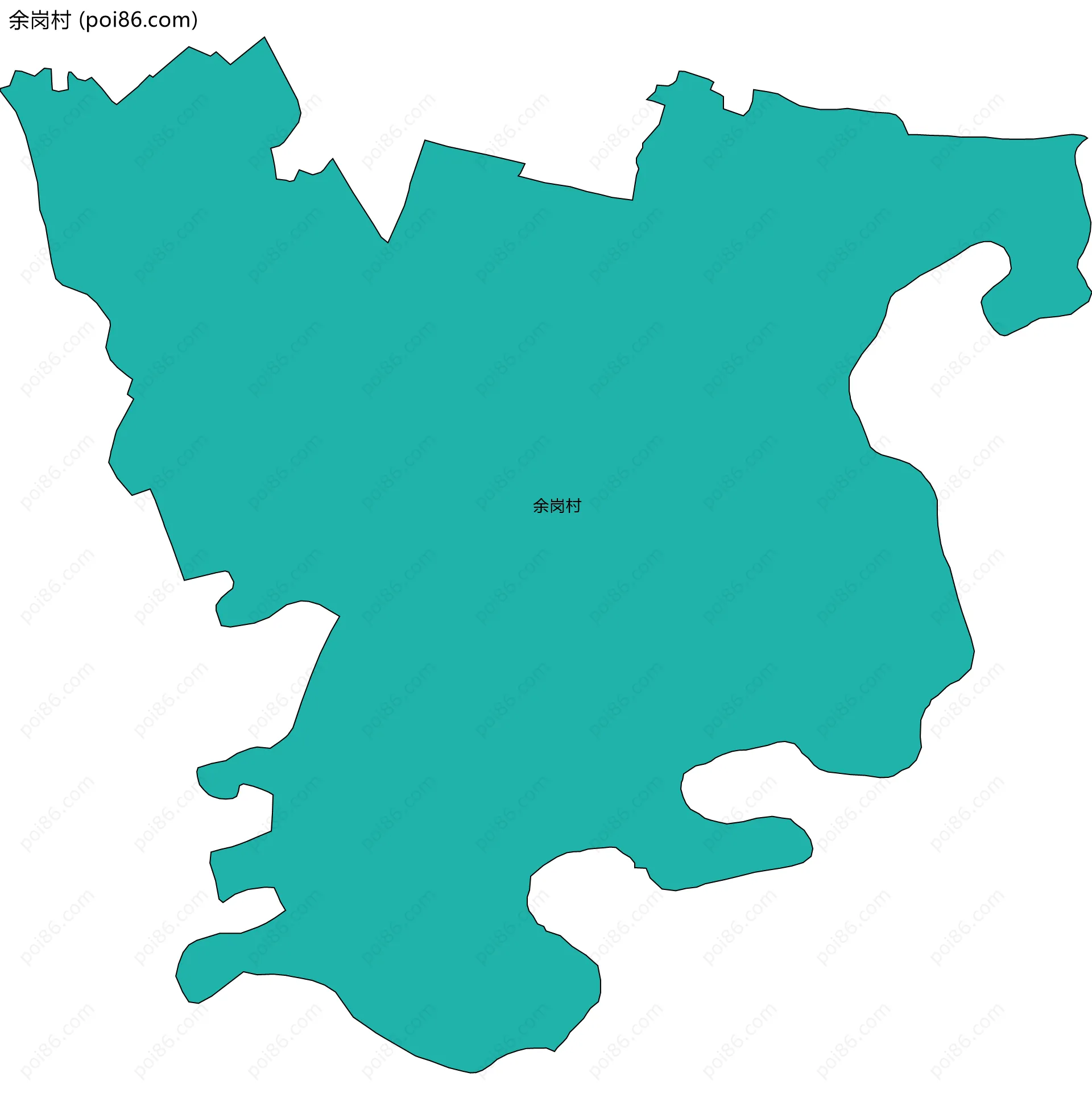 余岗村边界地图