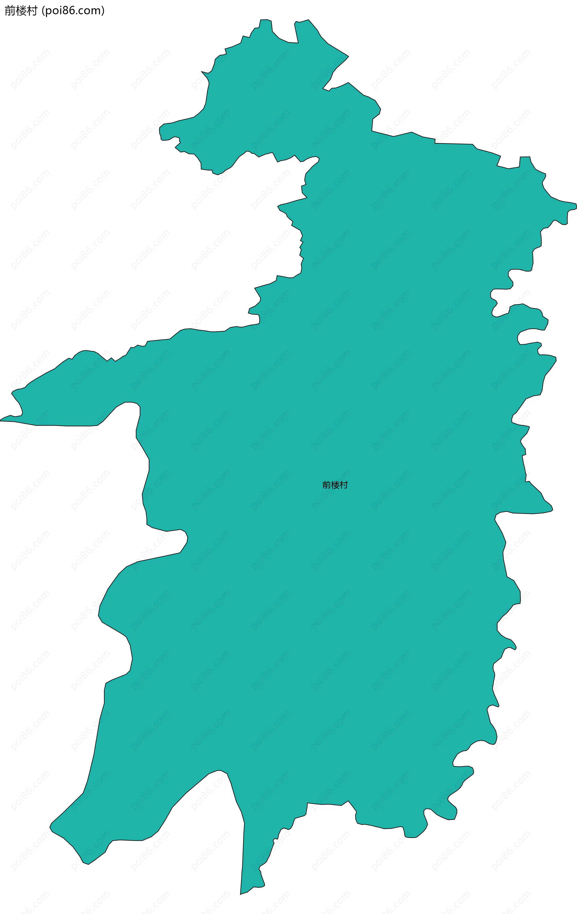 前楼村边界地图