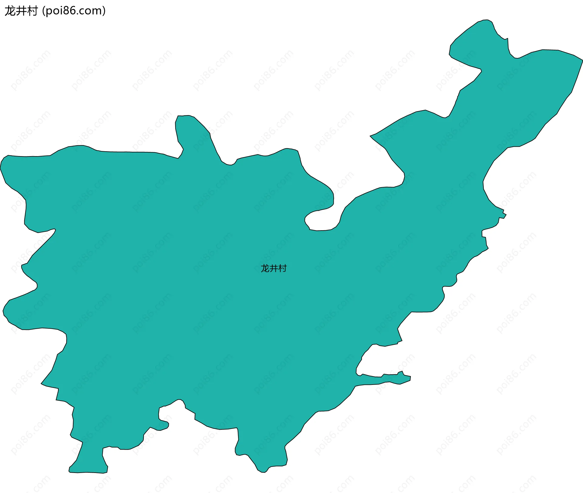 龙井村边界地图