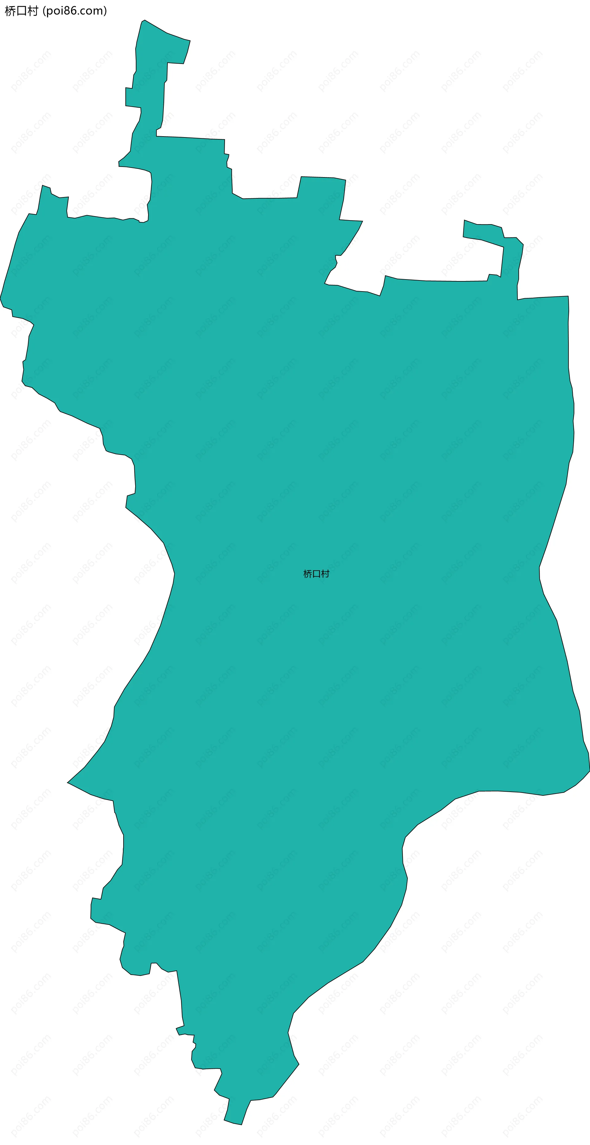 桥口村边界地图