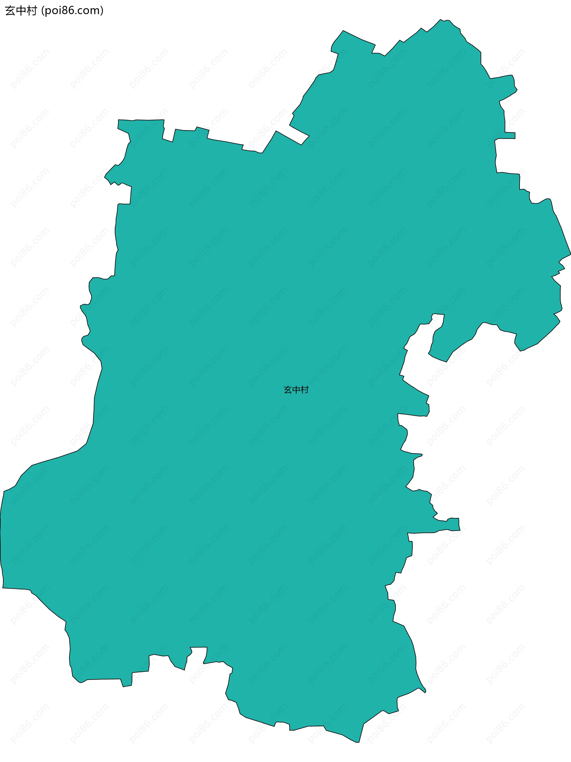 玄中村边界地图