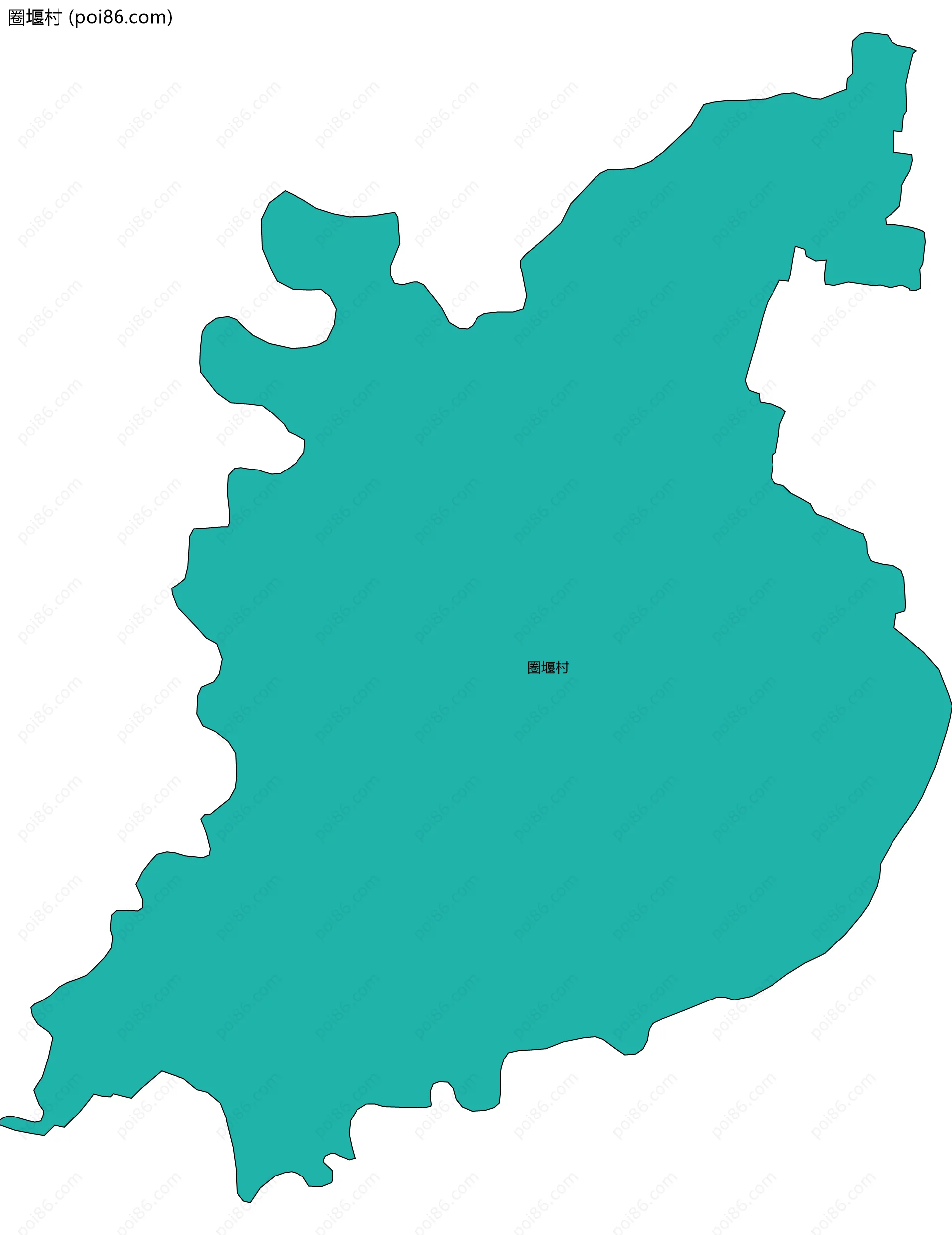 圈堰村边界地图