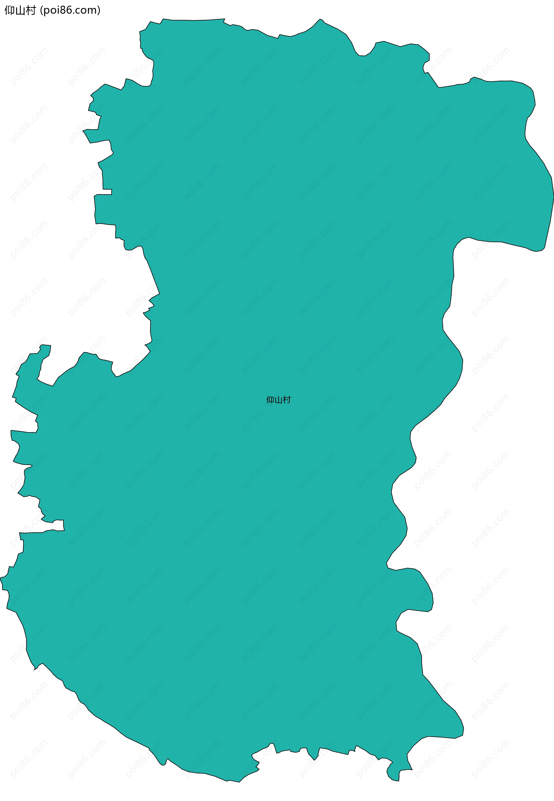 仰山村边界地图