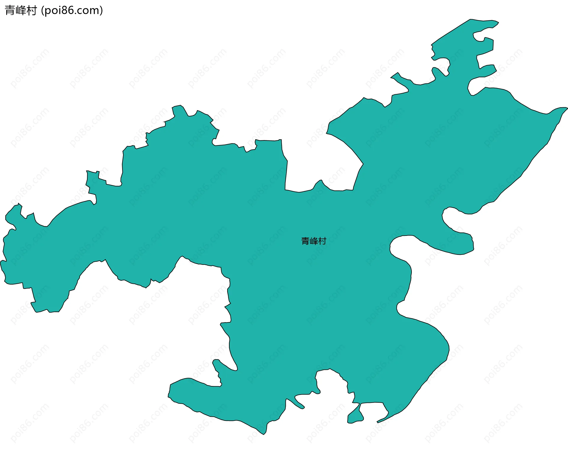 青峰村边界地图