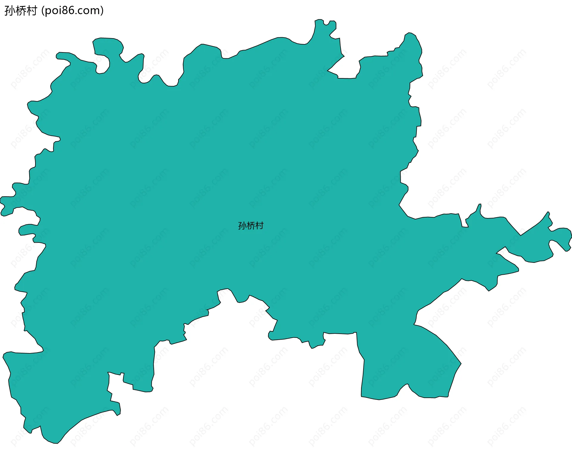 孙桥村边界地图