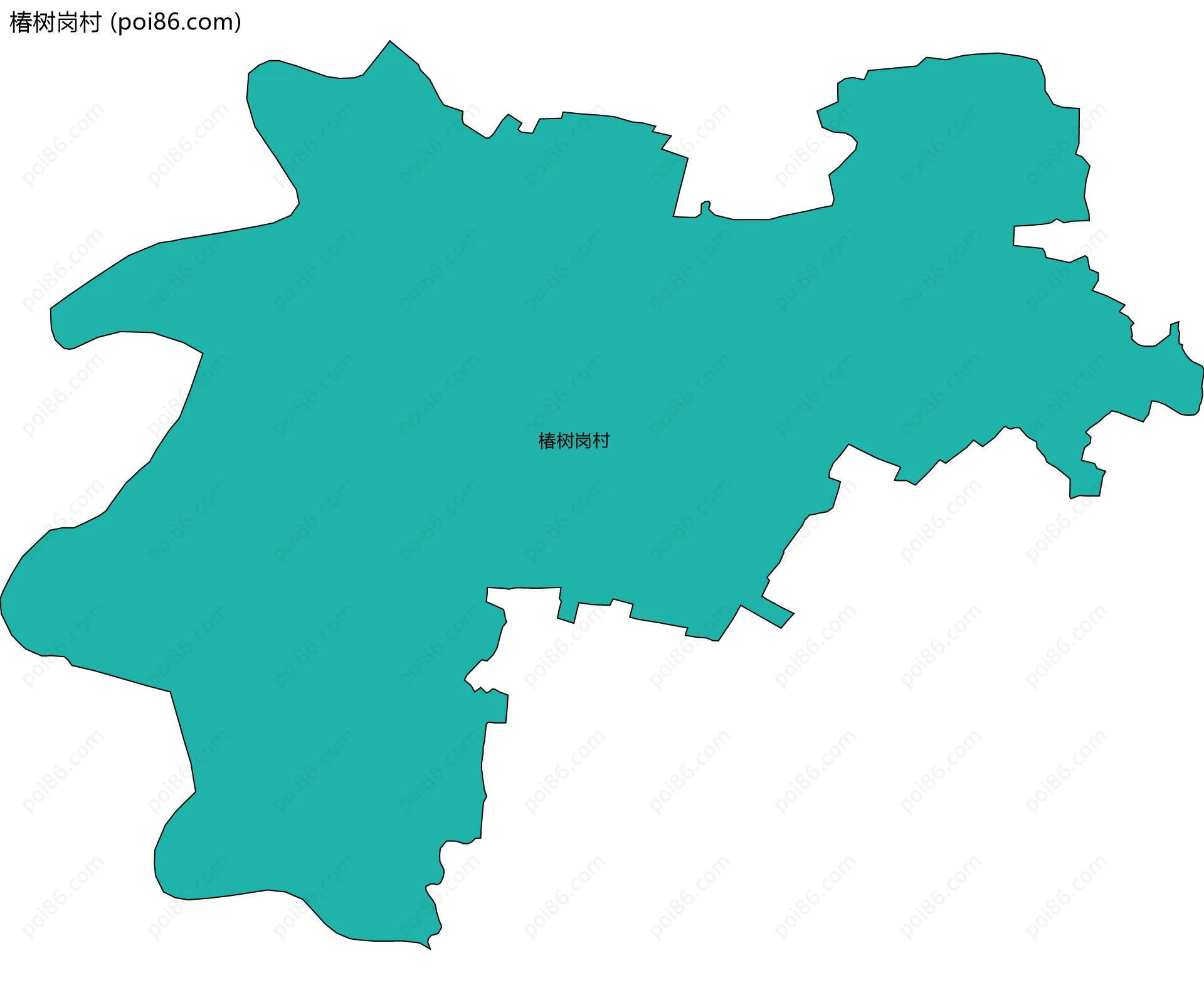 椿树岗村边界地图