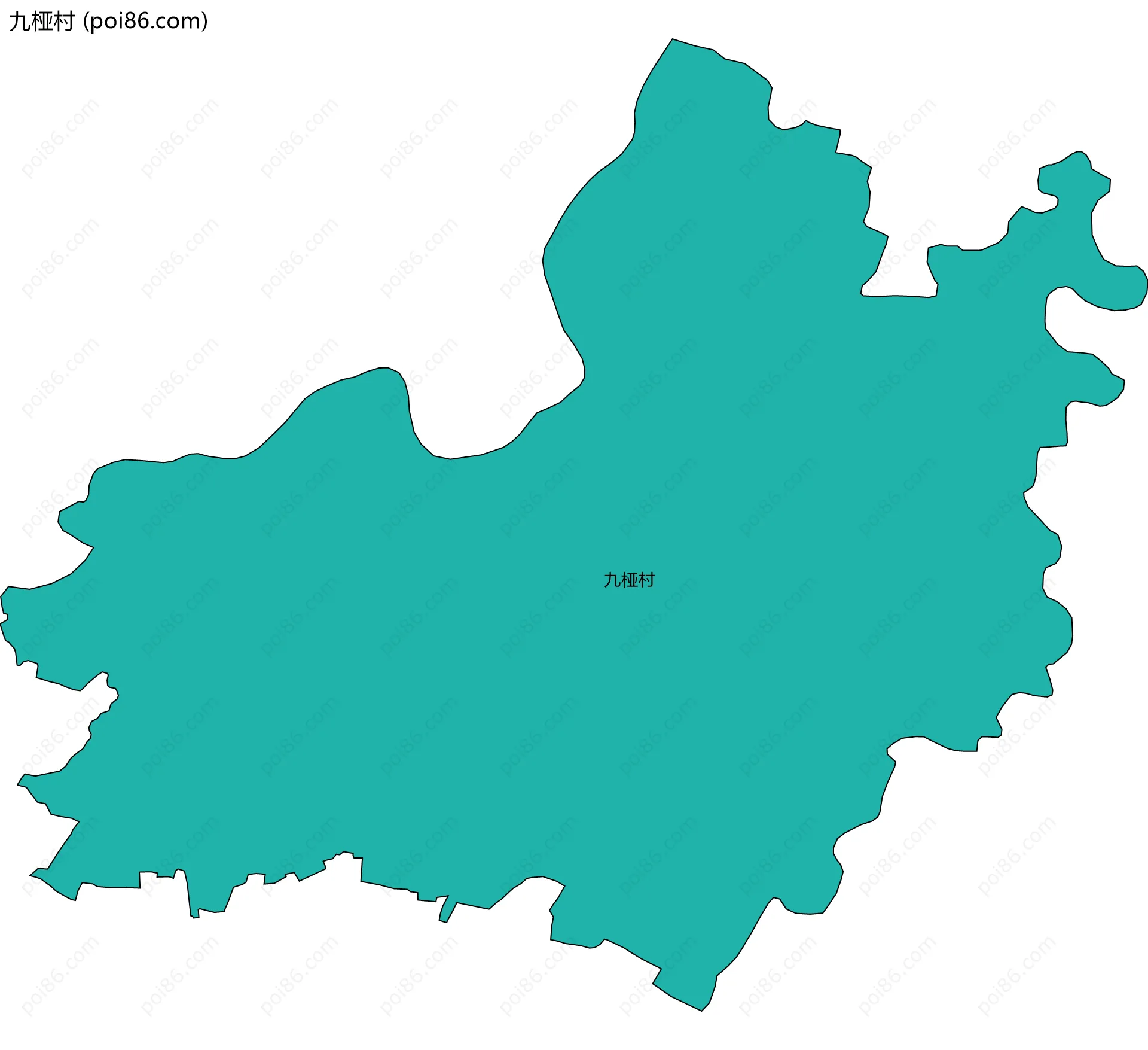 九桠村边界地图